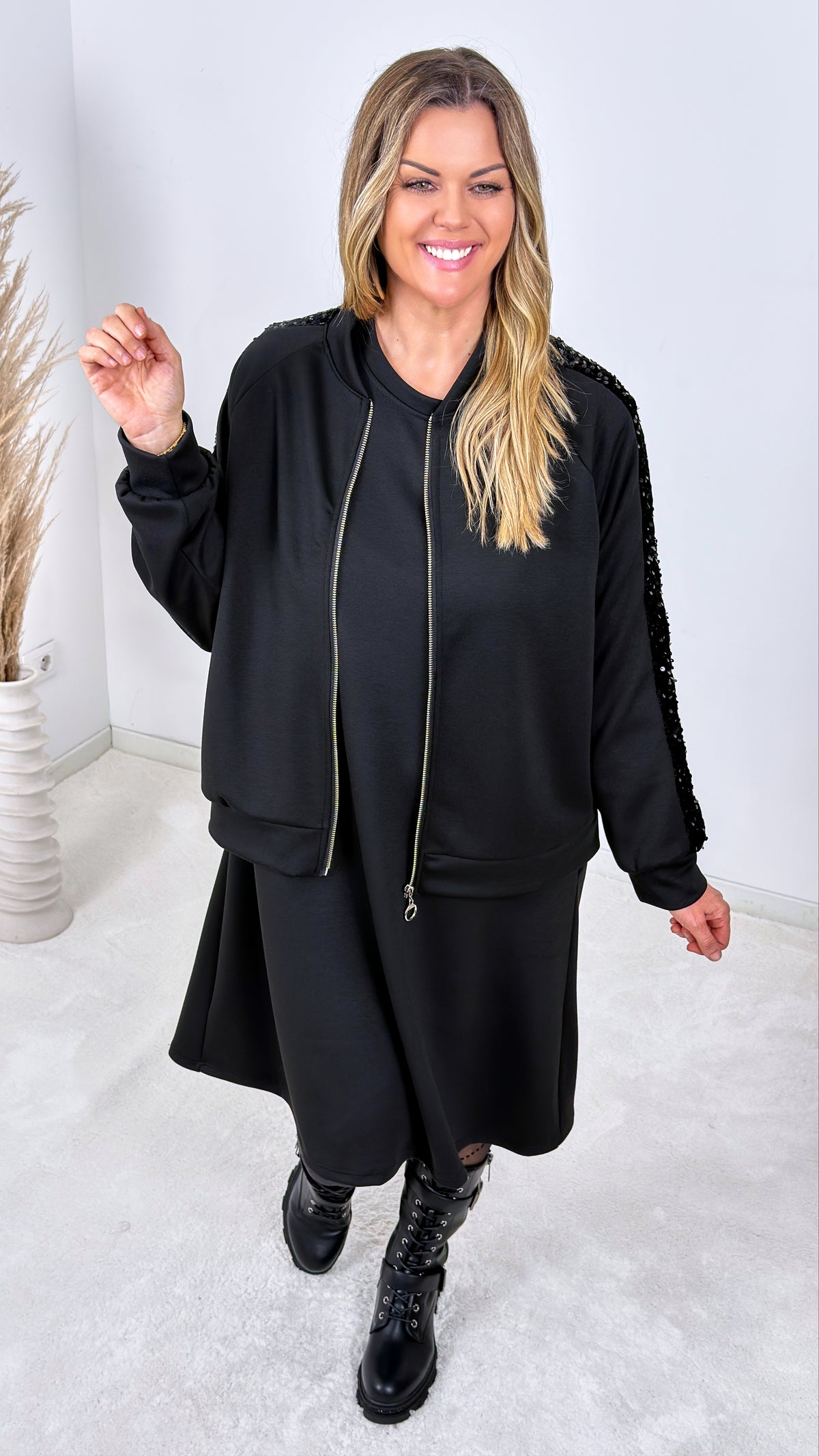 Sweatjacke Sparkle Grove *Schwarz*