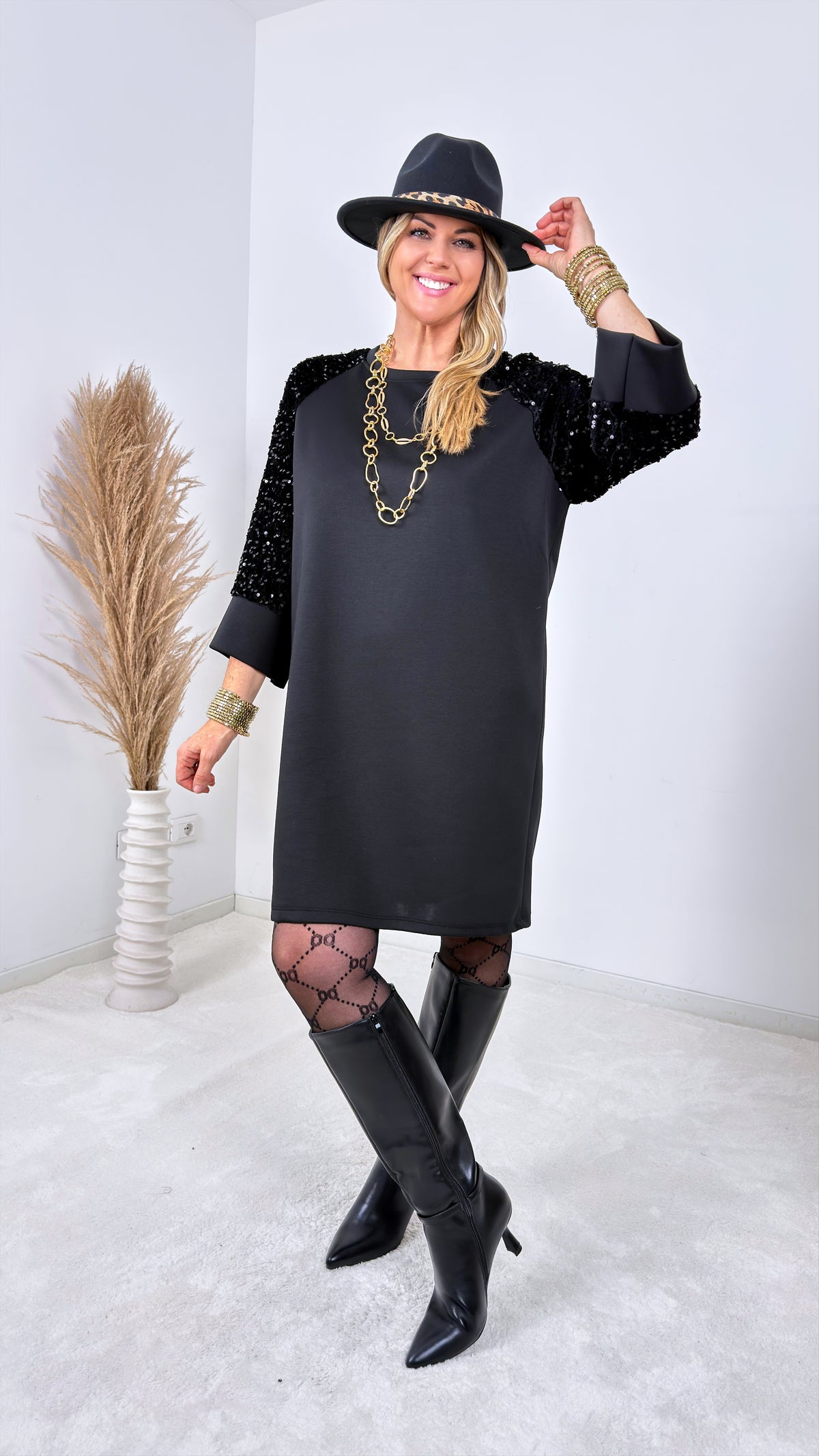 Sweat-Kleid Bristol *Schwarz*