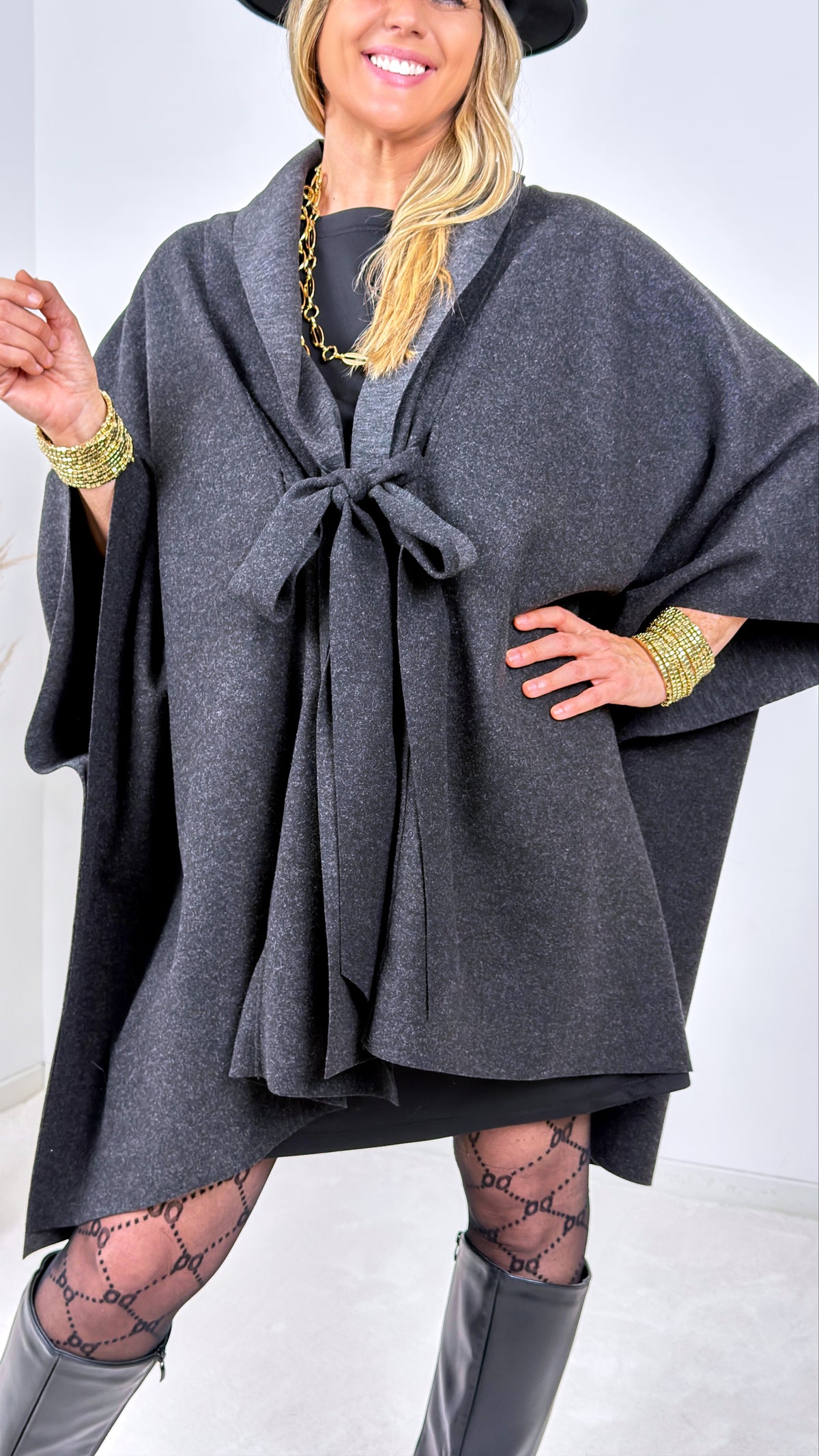 Poncho-Jacke Marielle  *Anthrazit*