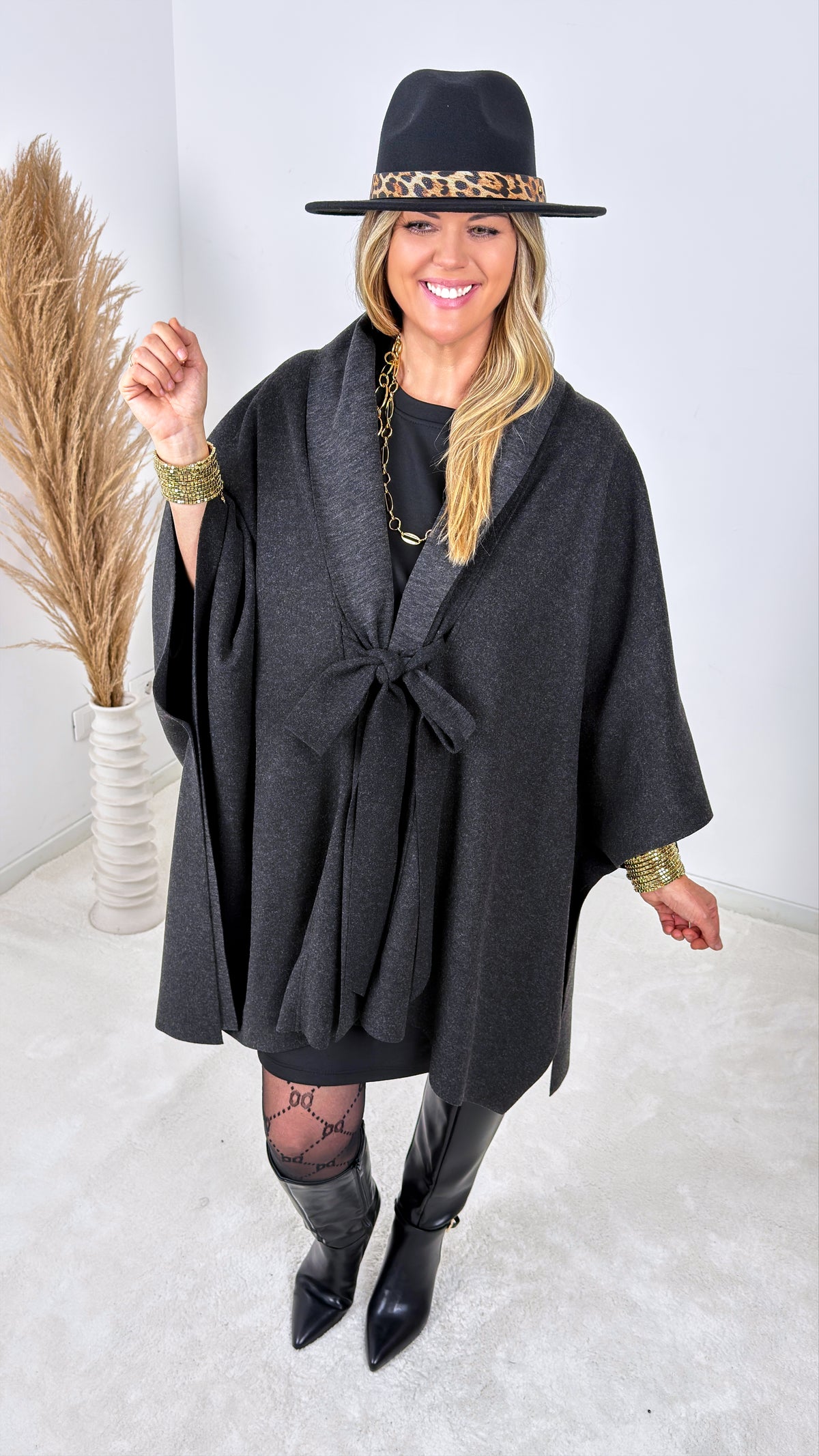 Poncho-Jacke Marielle  *Anthrazit*