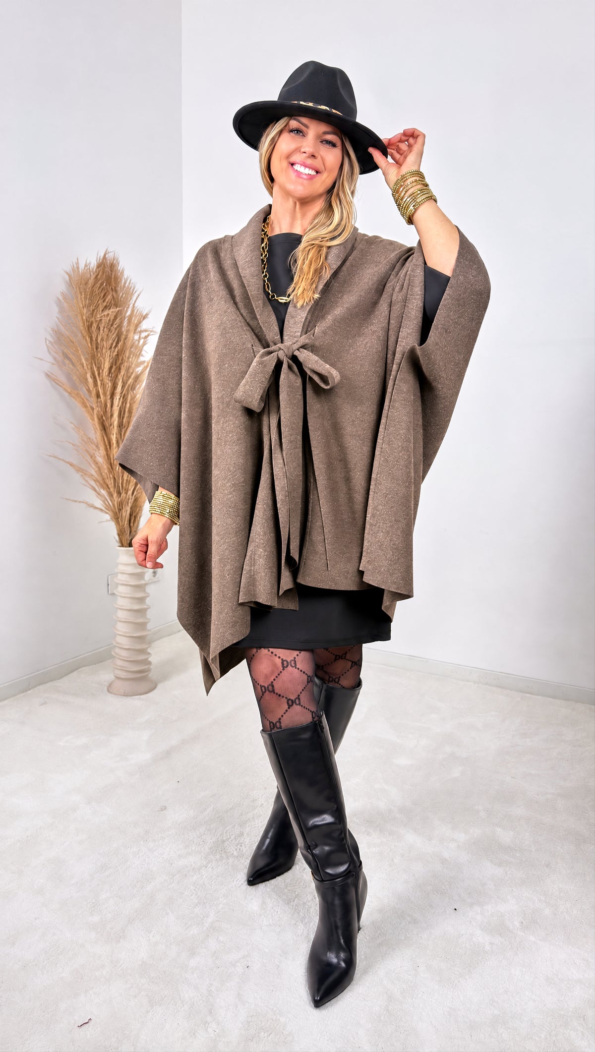 Poncho-Jacke Marielle  *Schoko*
