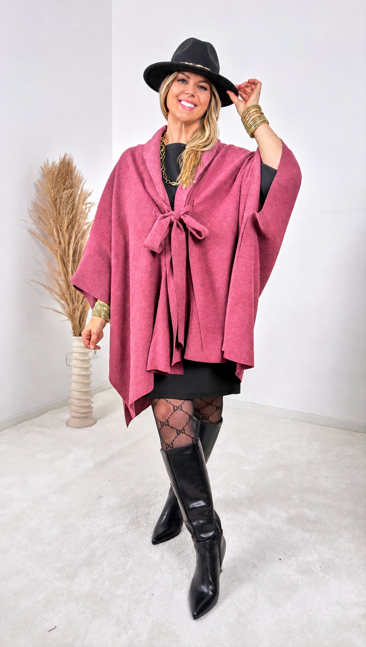 Poncho-Jacke Marielle  *Bordeaux*