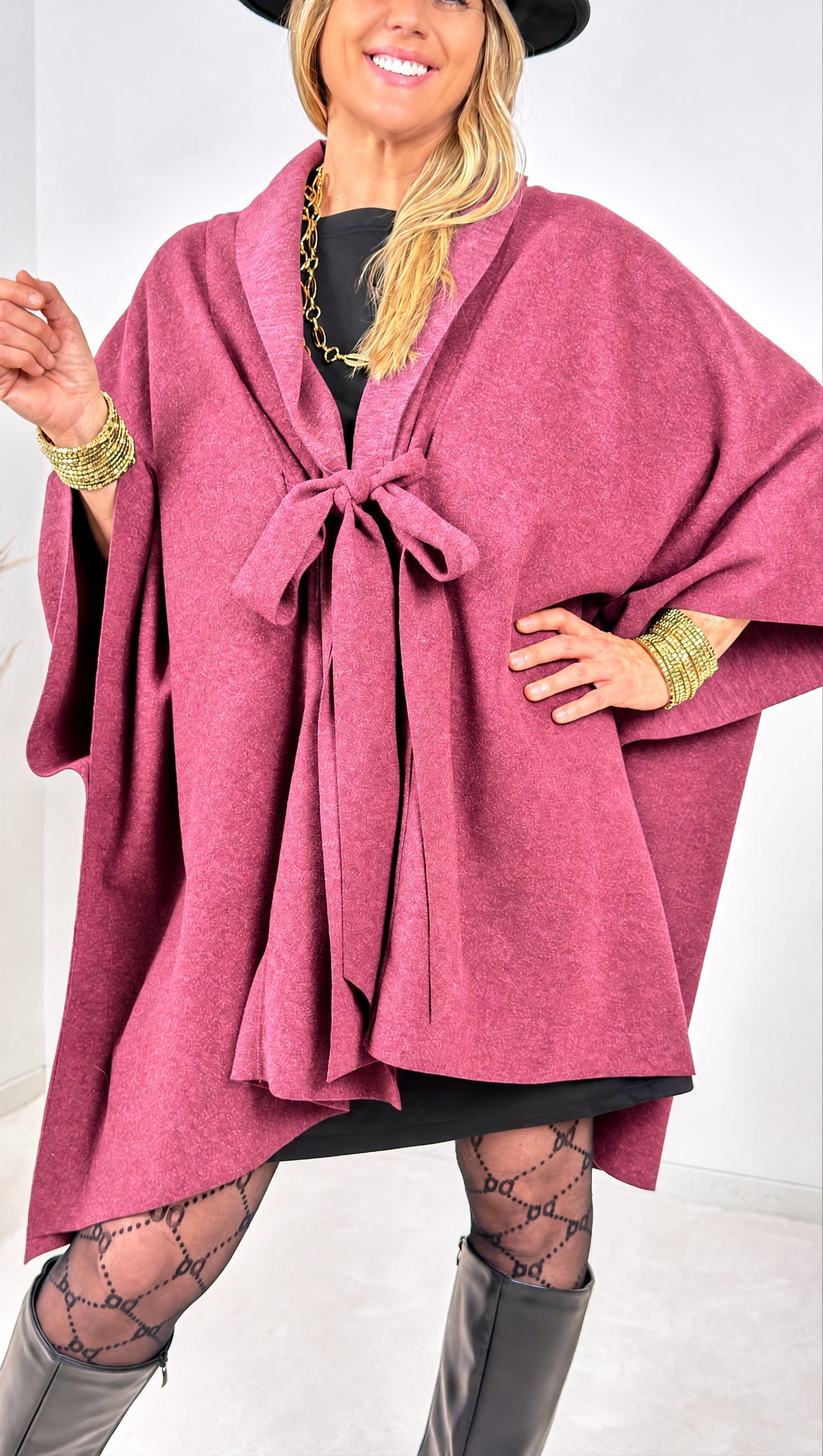 Poncho-Jacke Marielle  *Bordeaux*