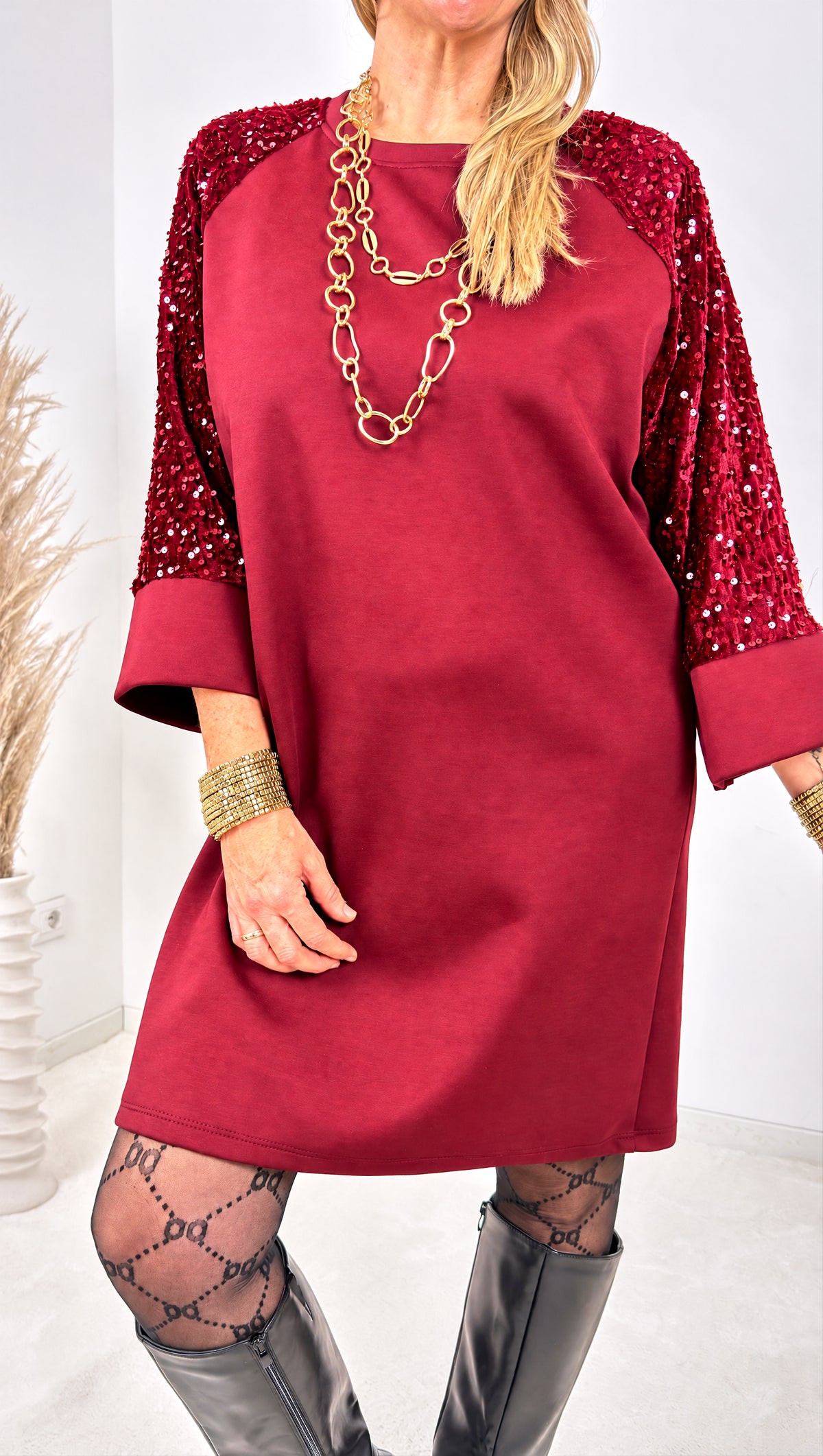 Sweat-Kleid Bristol *Bordeaux*