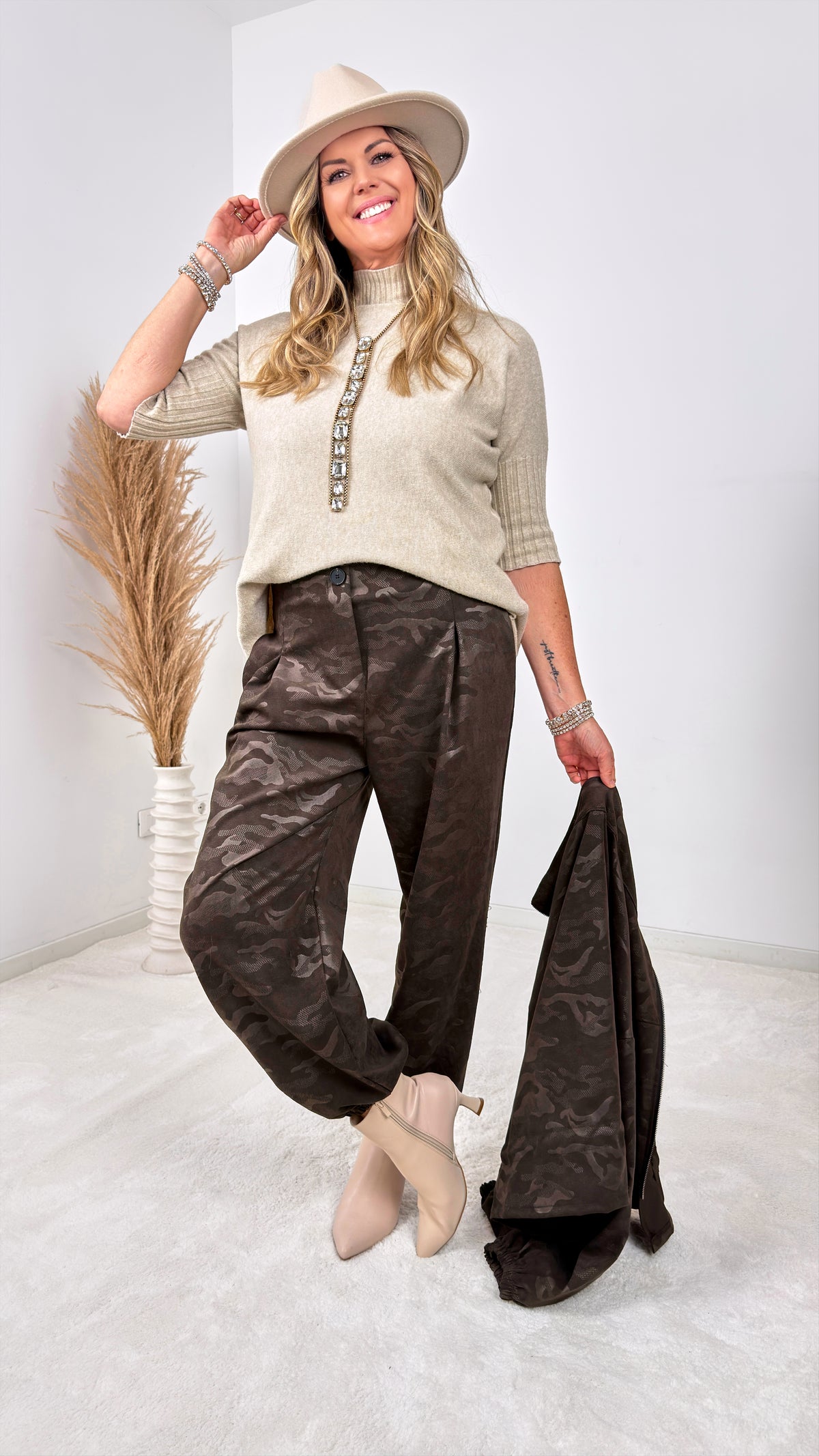 Rollkragen-Pullover Rachel *Beige* - Power of Princess