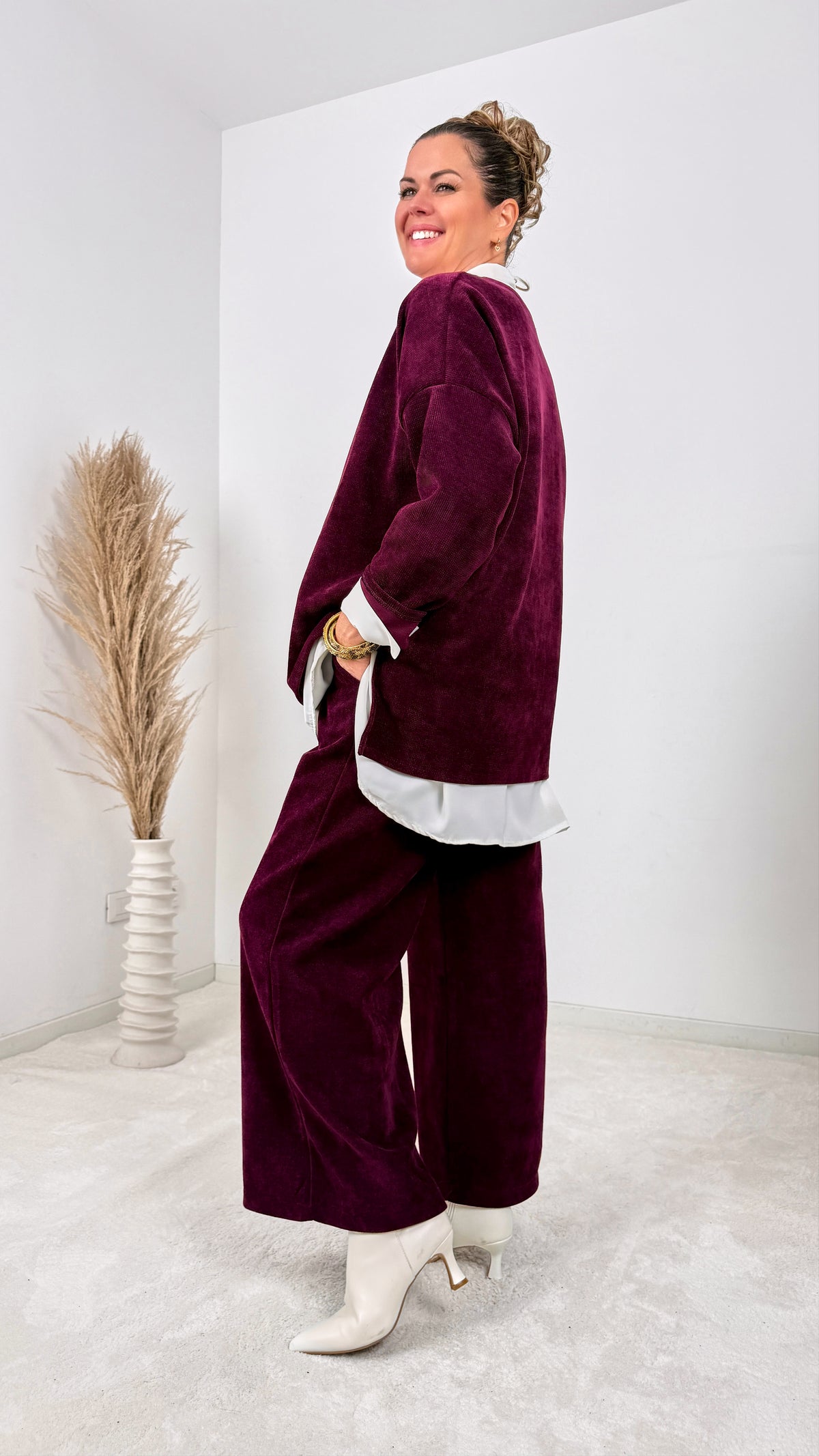Soft-Cord Hose Mosswood *Bordeaux* - Power of Princess