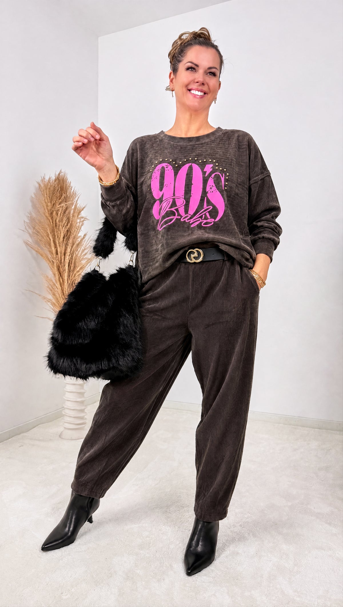 Pullover Nineties Vibe *Schoko* - Power of Princess