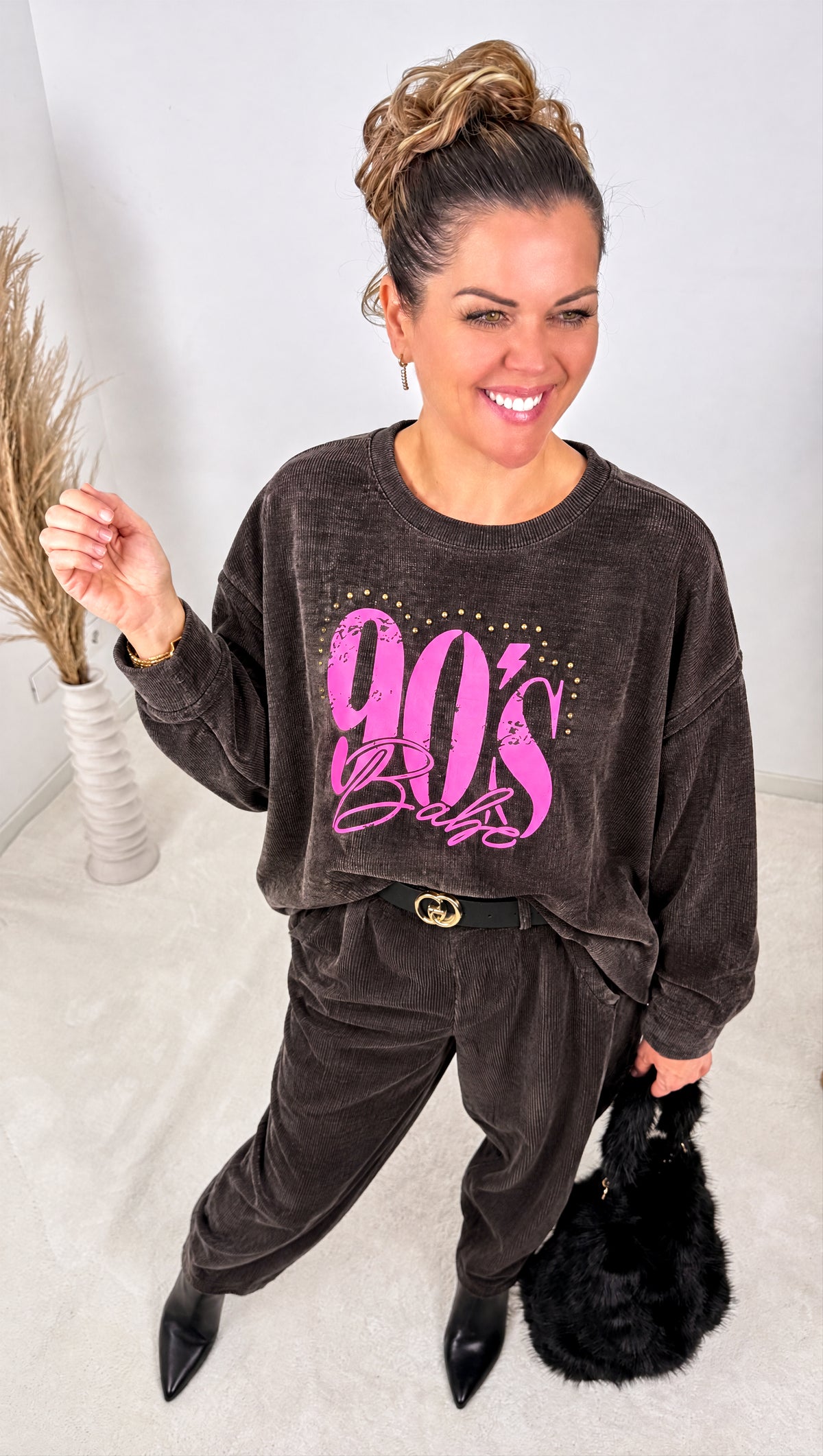 Pullover Nineties Vibe *Schoko* - Power of Princess