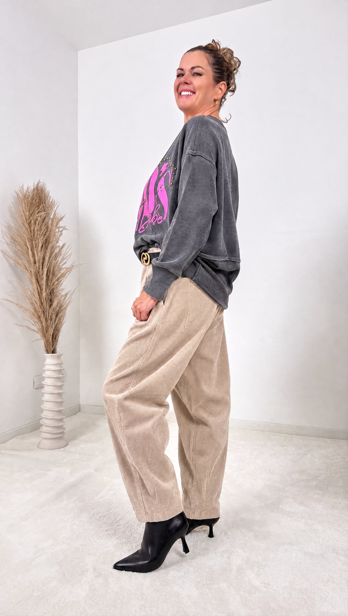 Pullover Nineties Vibe *Grau* - Power of Princess