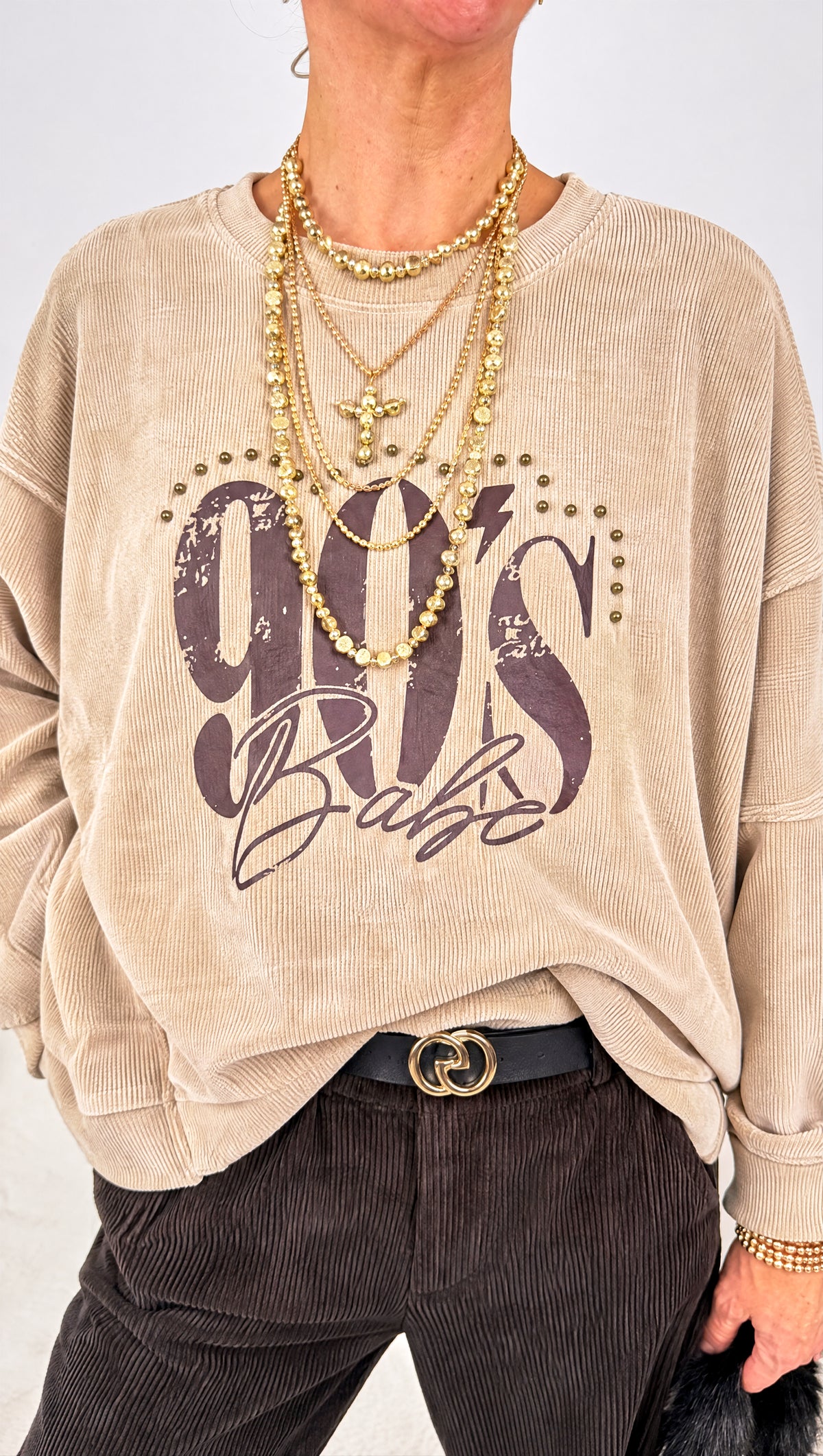 Pullover Nineties Vibe *Beige* - Power of Princess