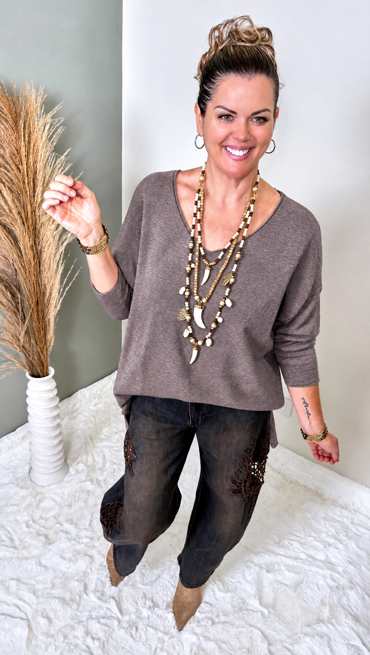 Strickpullover Nadira *Schoko