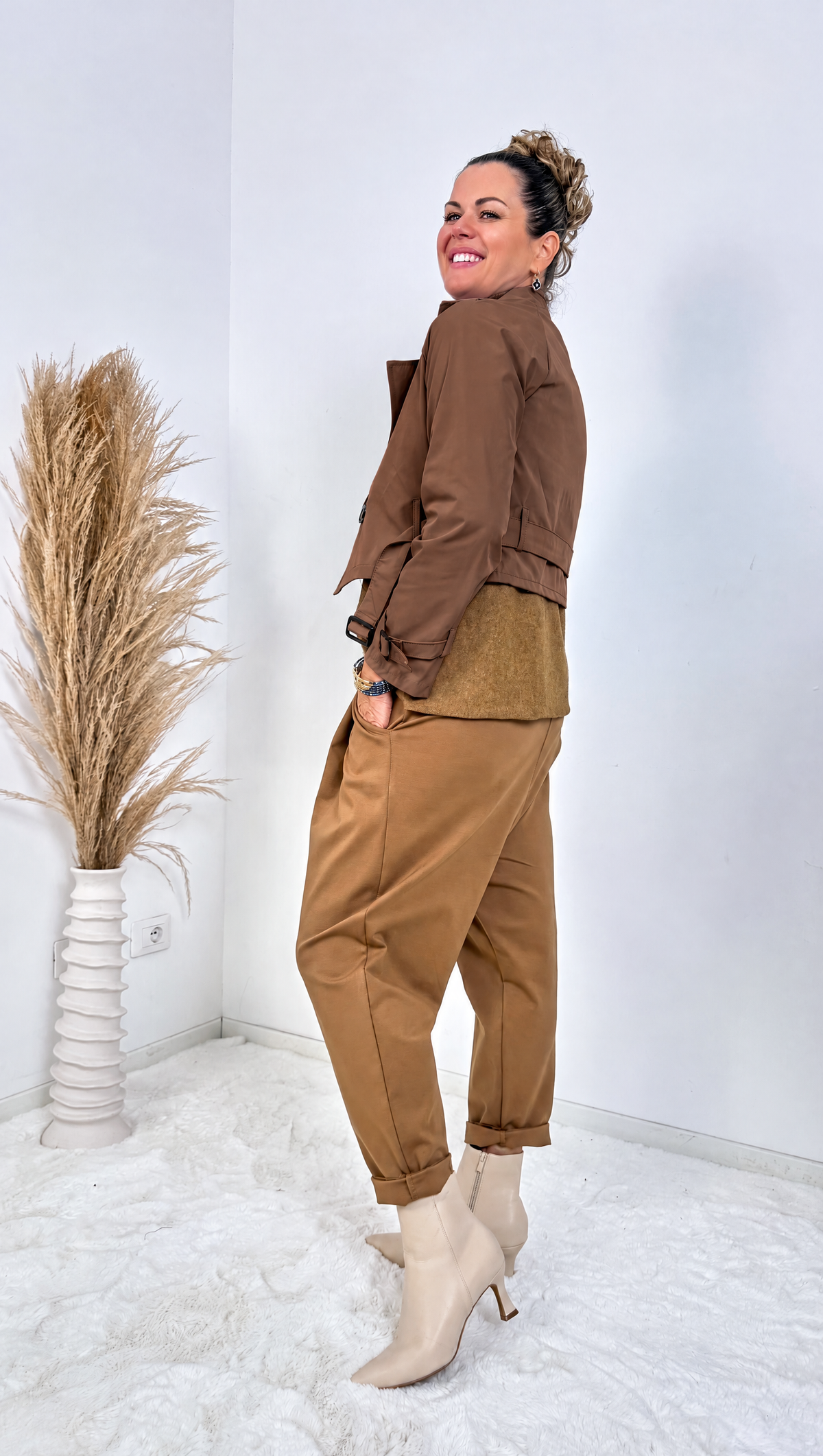 Kurzer Trenchcoat Belmiro *Schoko*