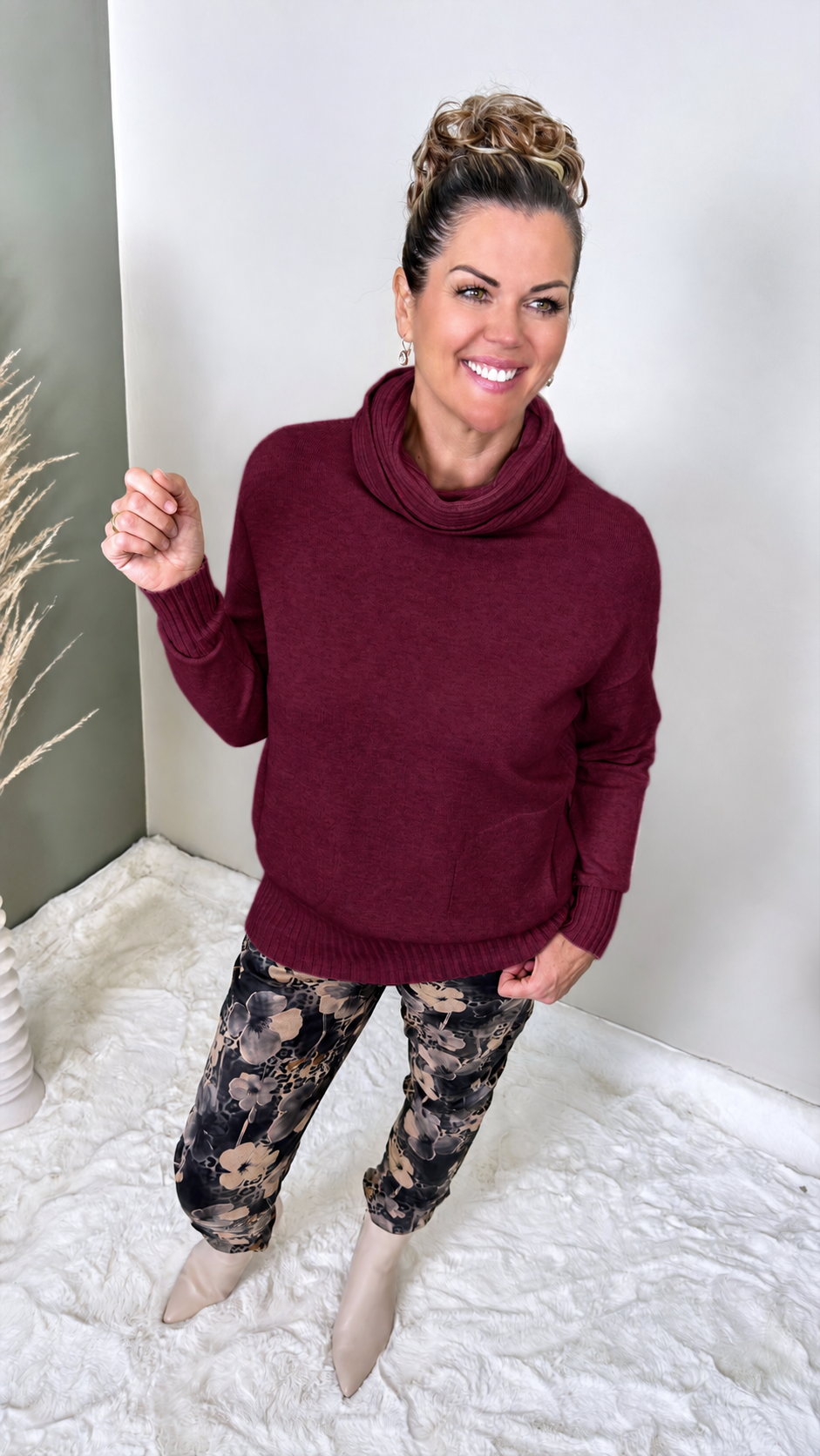 Rollkragenpullover Tabarca  *Bordeaux*