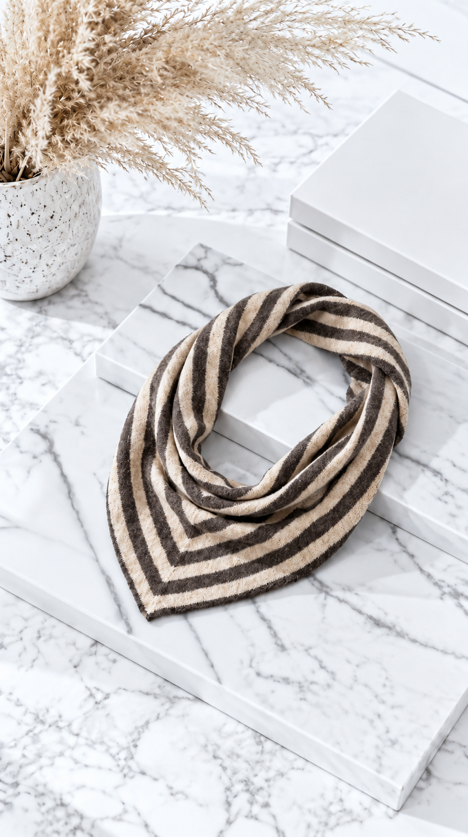 Dreieckschal Maeander Stripe *Schoko* - Power of Princess