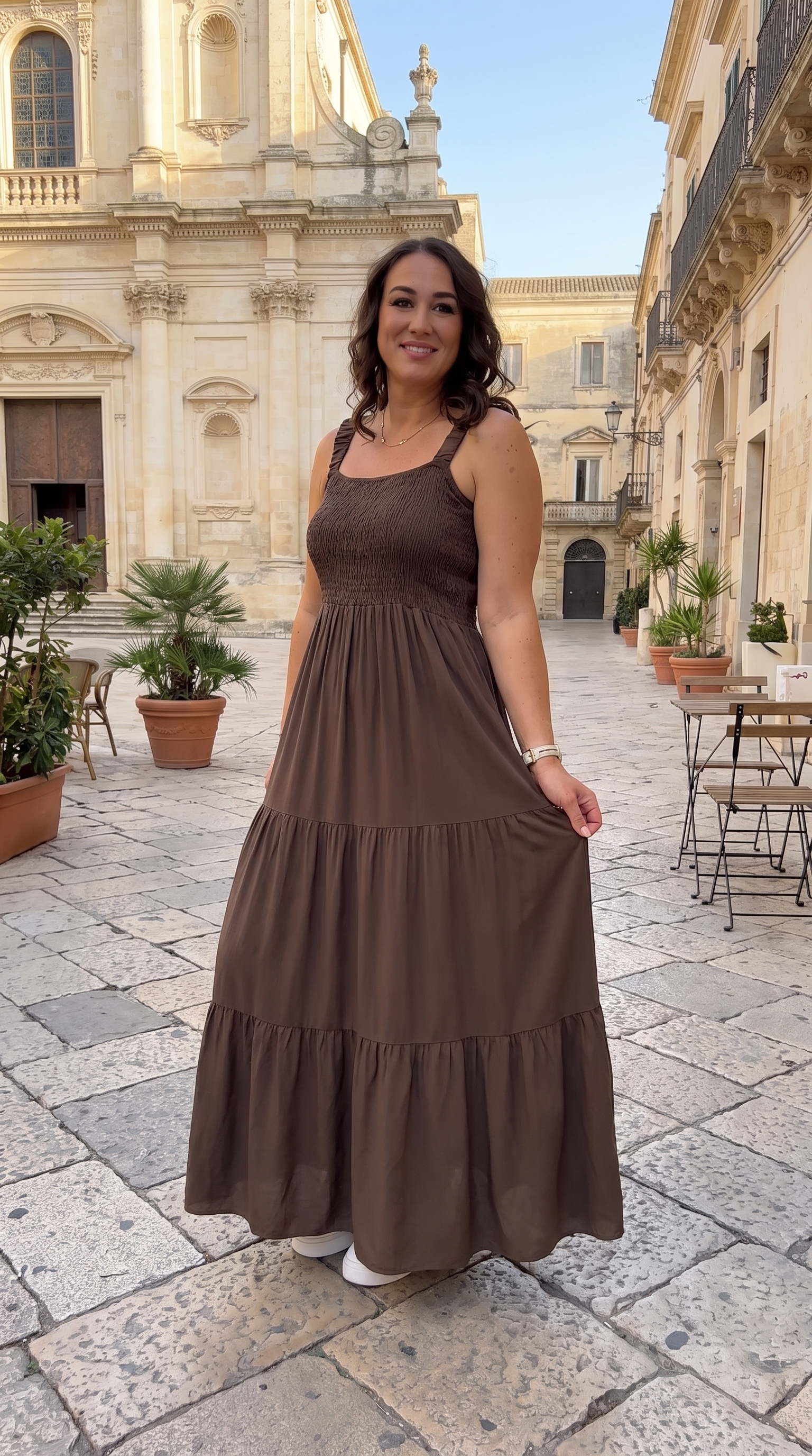 Langes Kleid Haiku *Schoko*