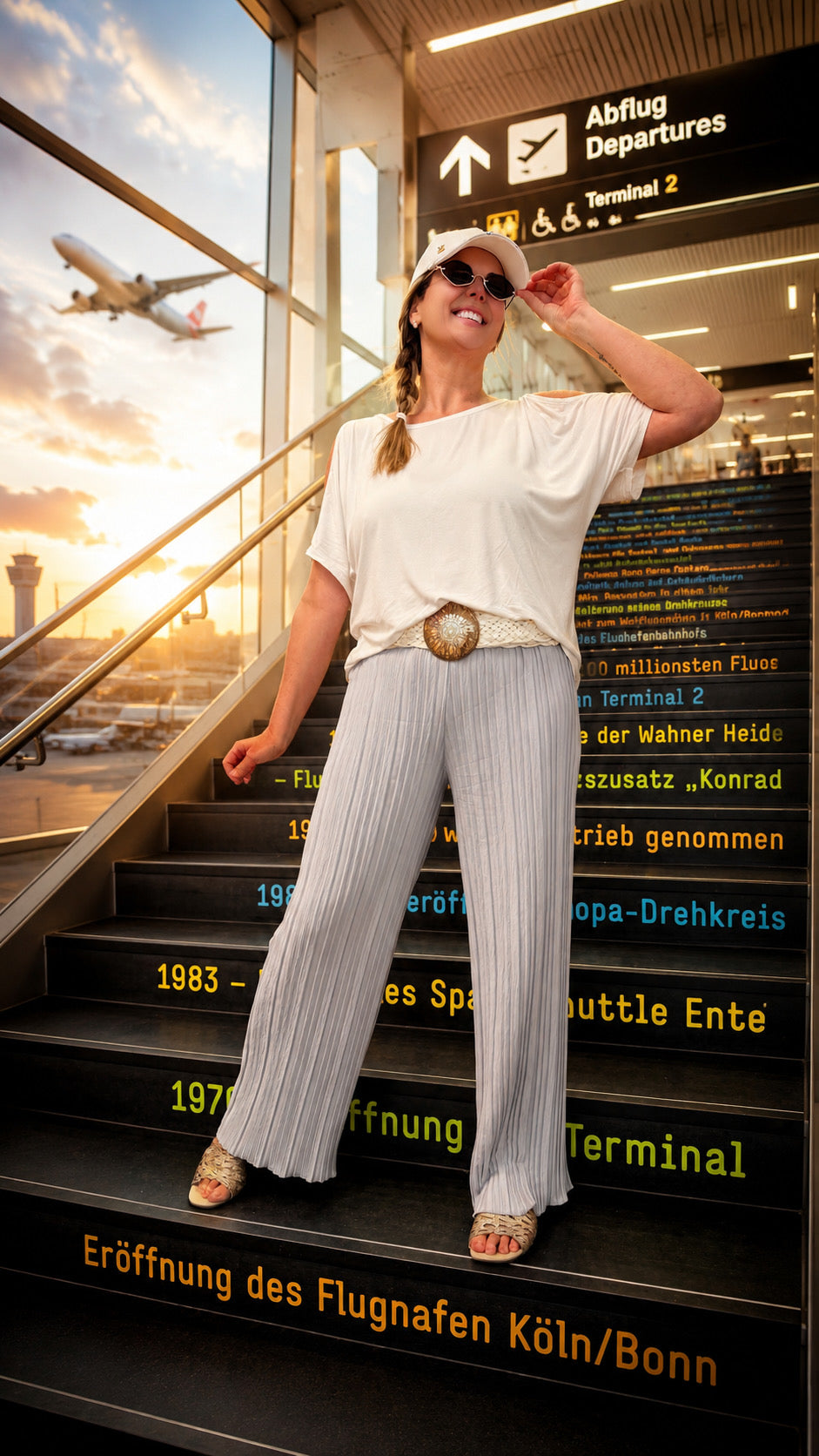 Culotte Hose Sunset Movement *Hellgrau*