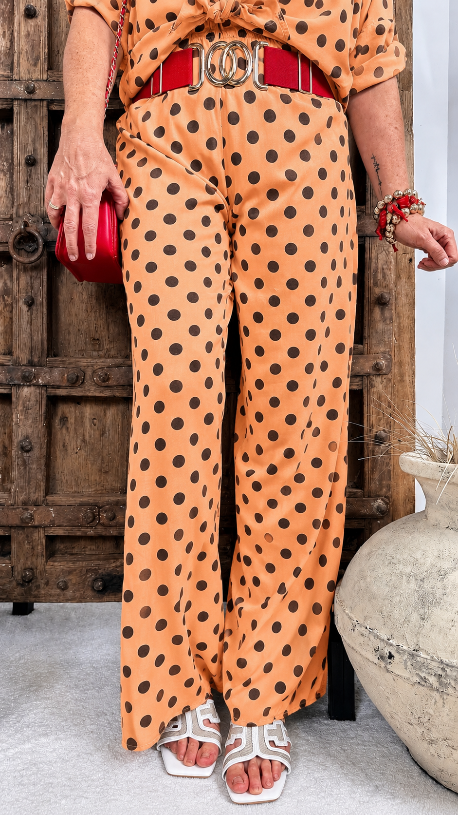 Weite Hose Pretty Charm *Apricot/Punkte* (lieferbar ab 8.6.26)