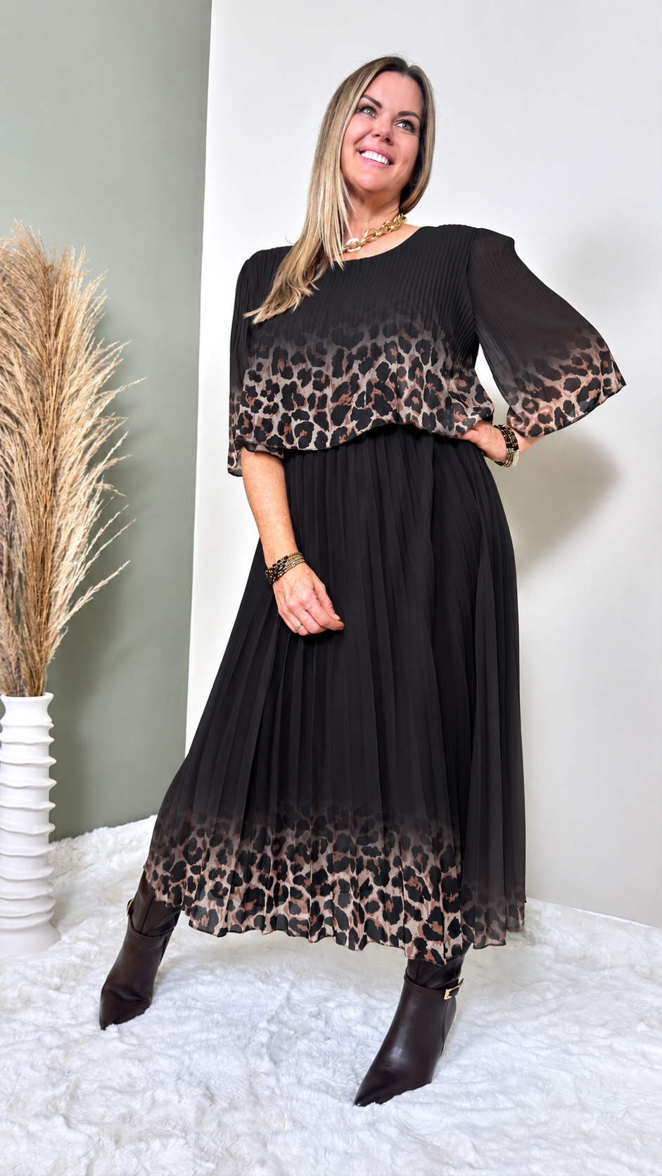 Langes Kleid Harvest Moon *Schwarz*