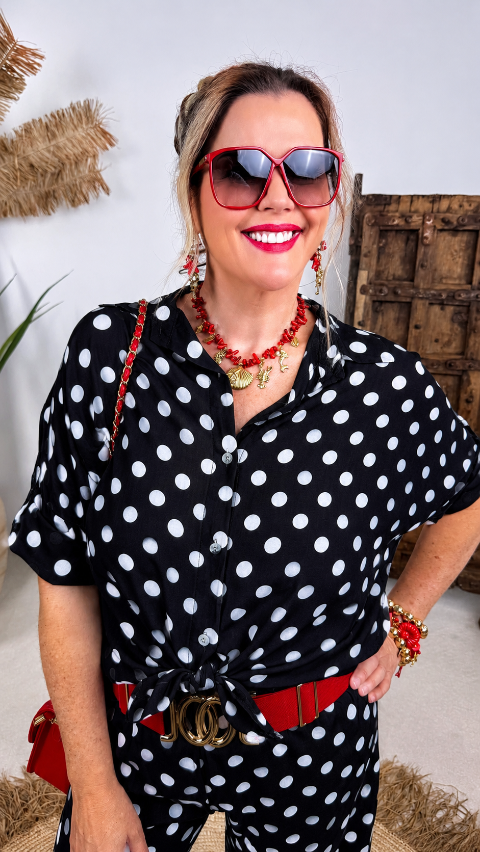 Bluse Pretty Charm *schwarz/Punkte* (lieferbar ab 8.6.26)