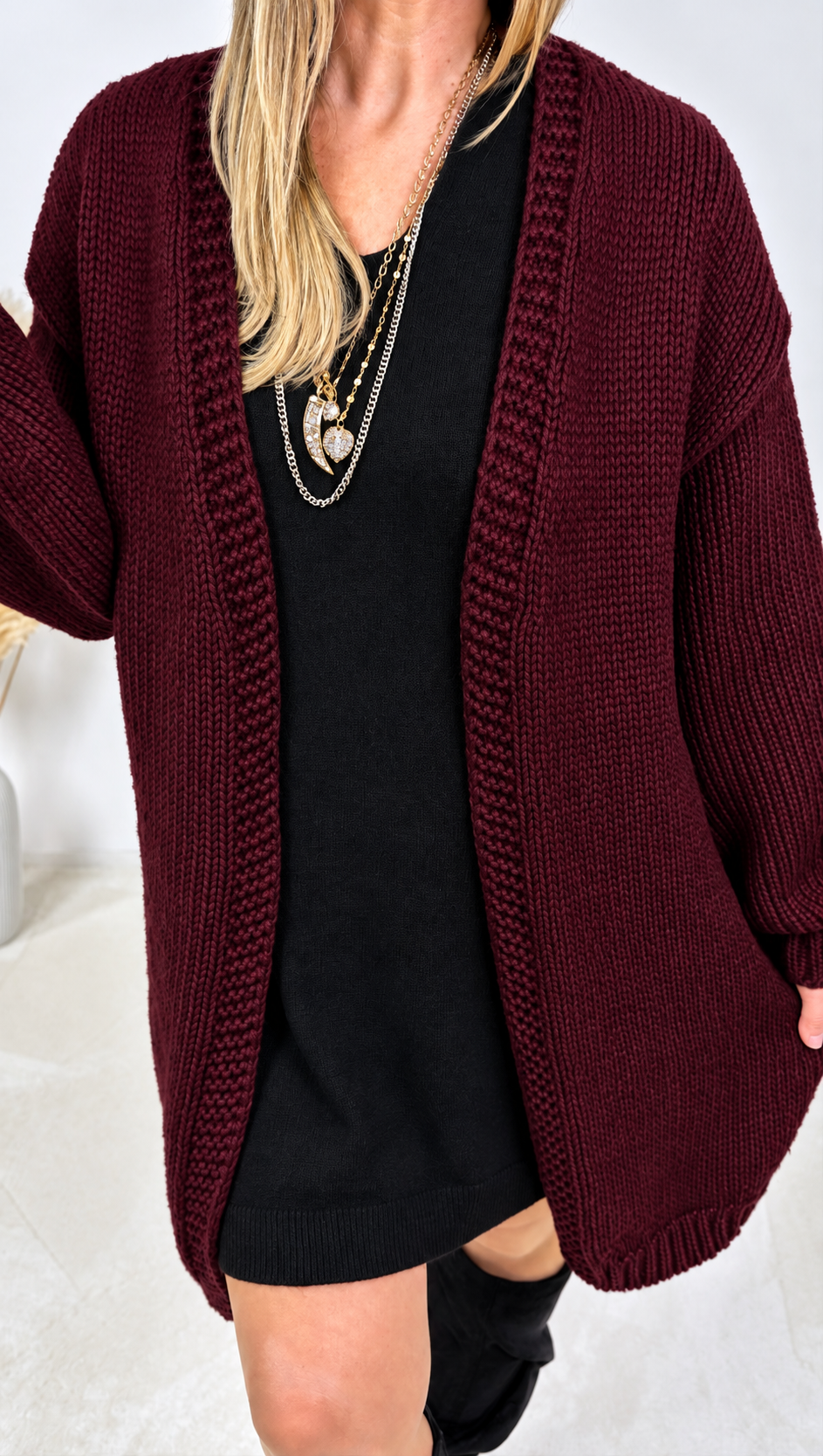 Strickjacke Cabin *Bordeaux*