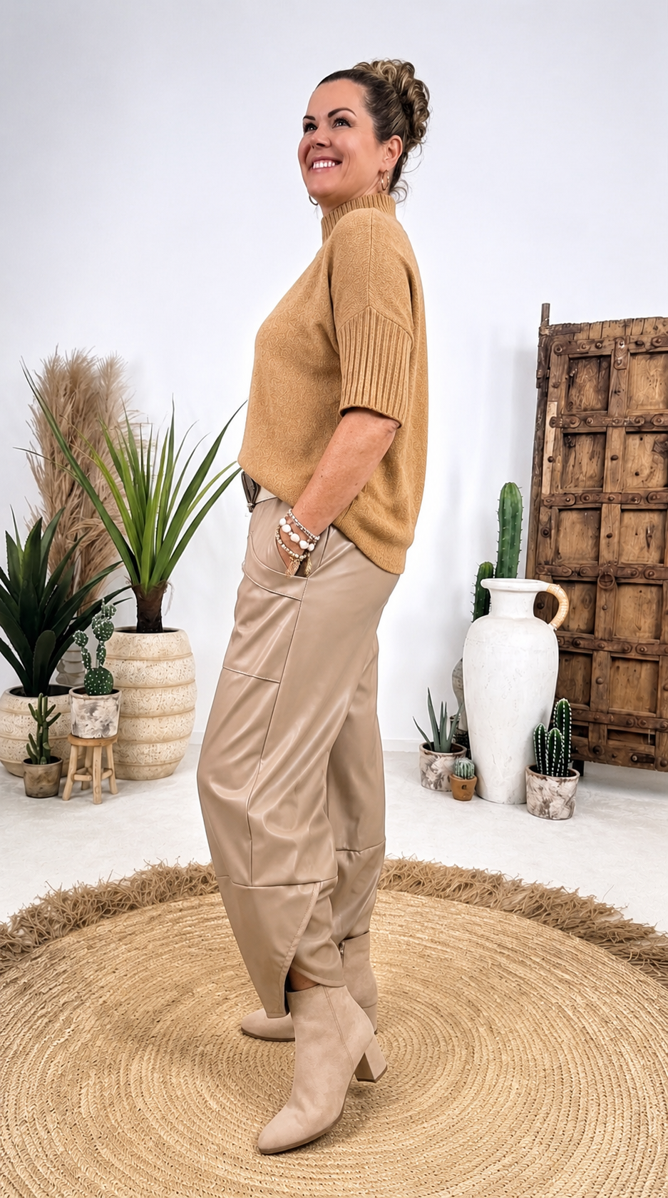 Rollkragen-Pullover Rachel *Camel*