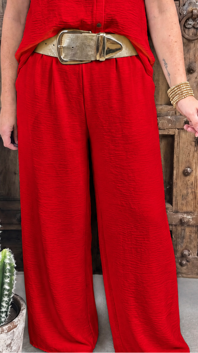 Weite Hose Dolce Basic Love *Rot*