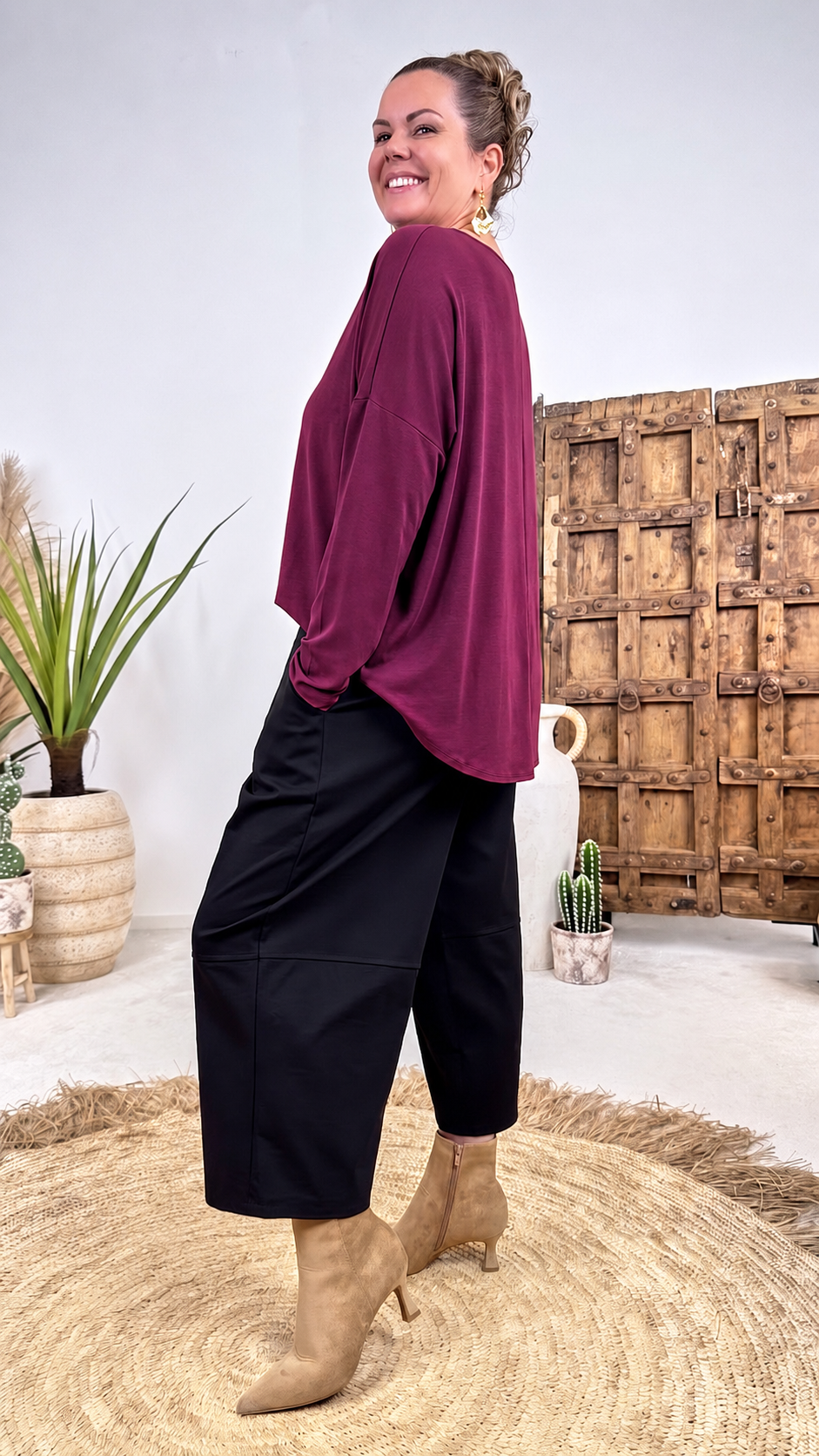 Langarmshirt Summer Moon *Bordeaux*
