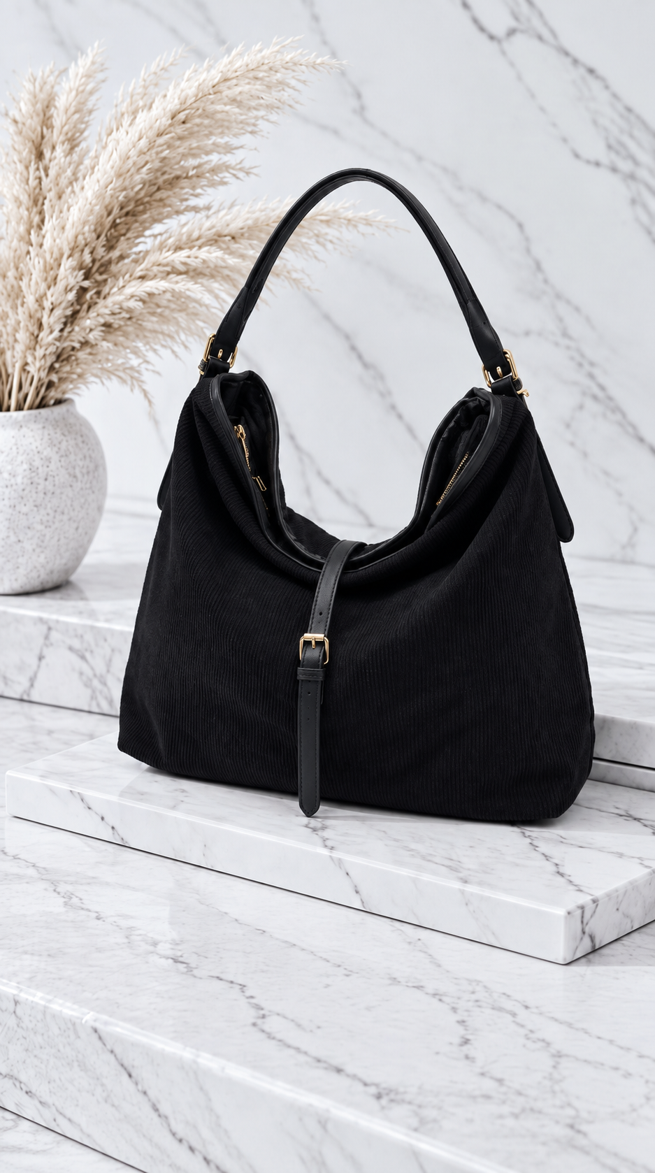 Handtasche Quasar Soft *Schwarz*