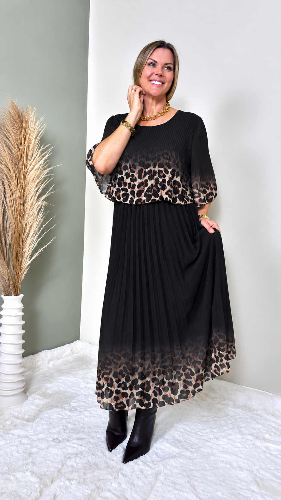 Langes Kleid Harvest Moon *Schwarz*