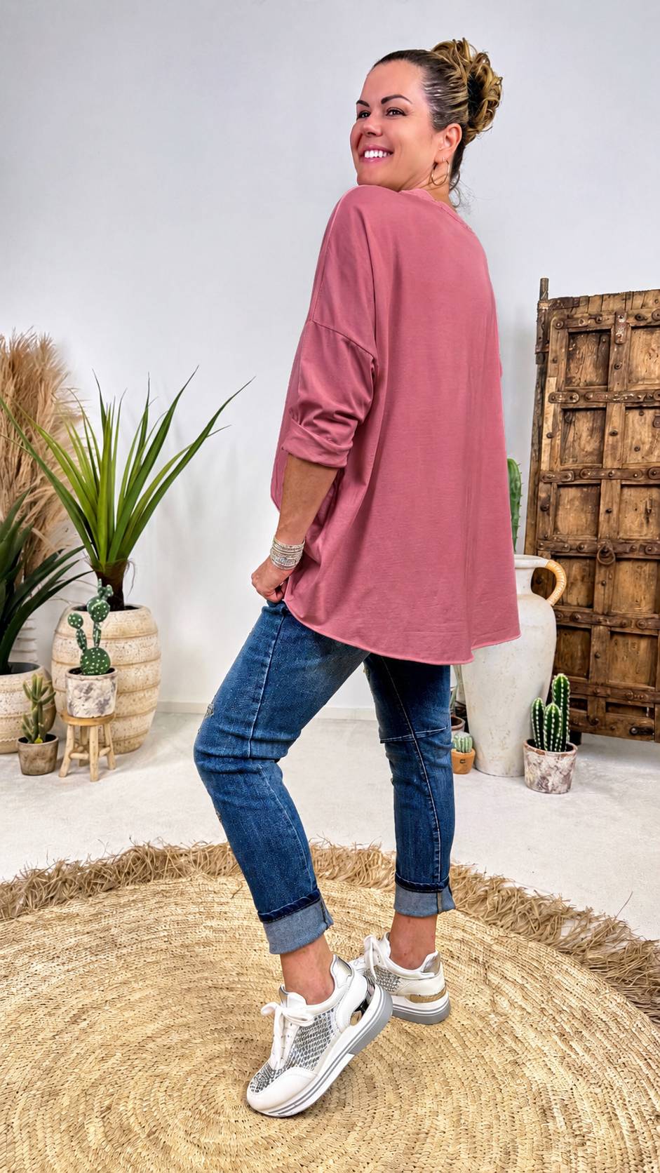 Langarmshirt Daily *Bordeaux*