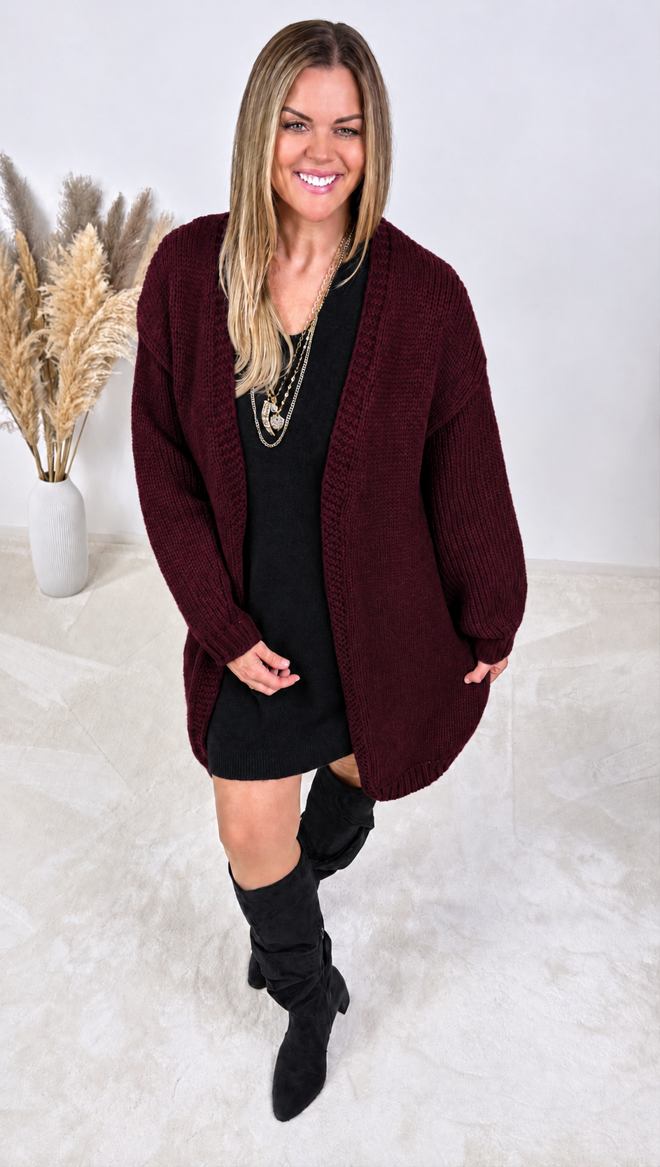 Strickjacke Cabin *Bordeaux*