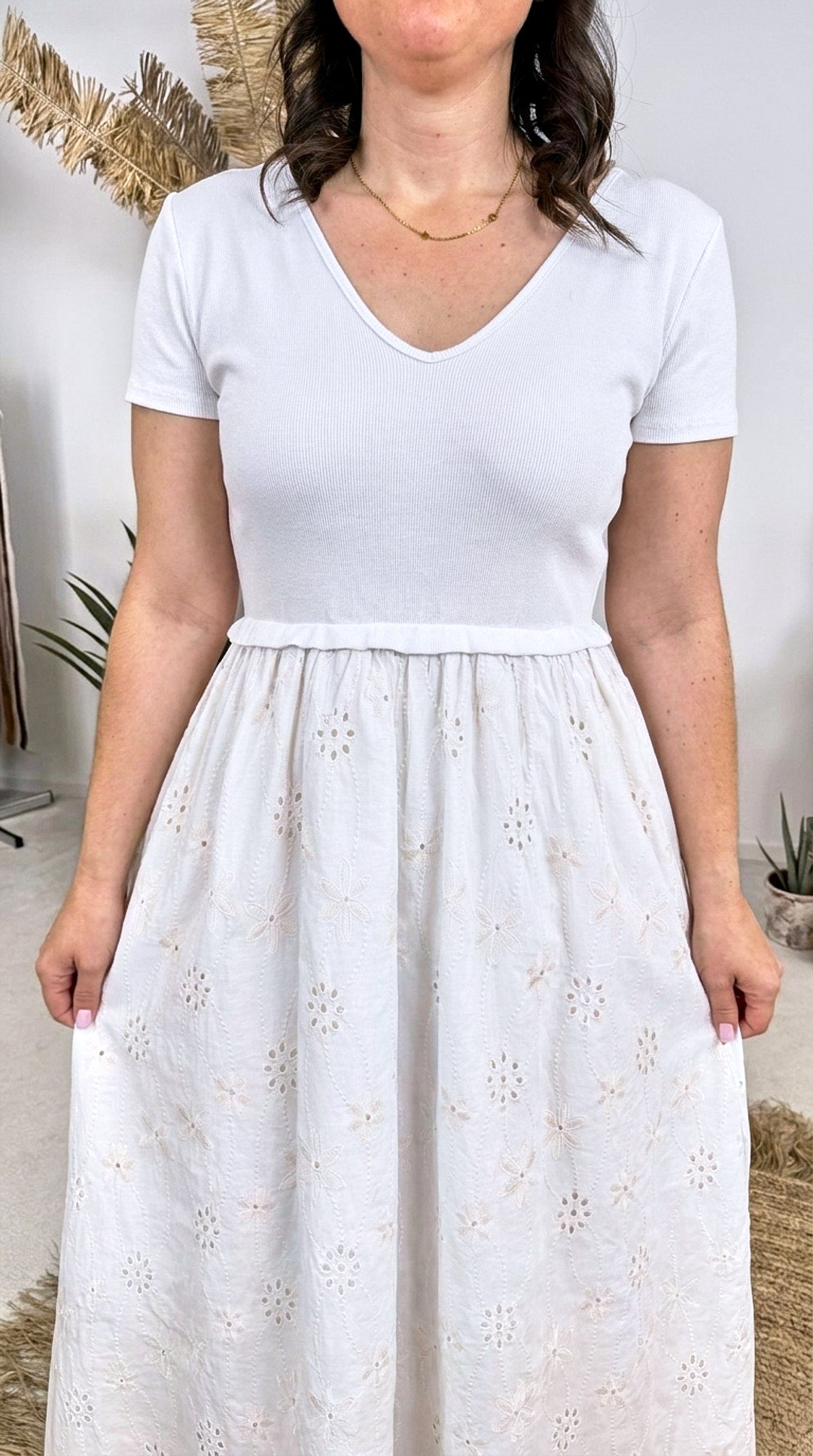 Langes Kleid Dolce Charm *Weiß*