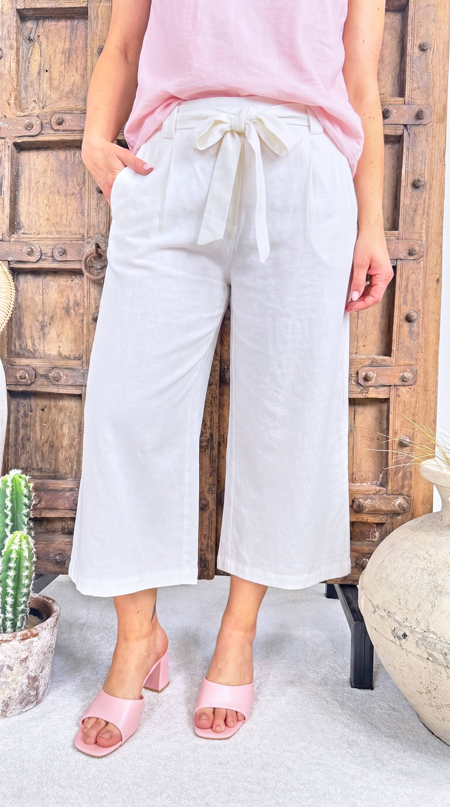 Leinen Culotte Timeless Luxe *Weiß*