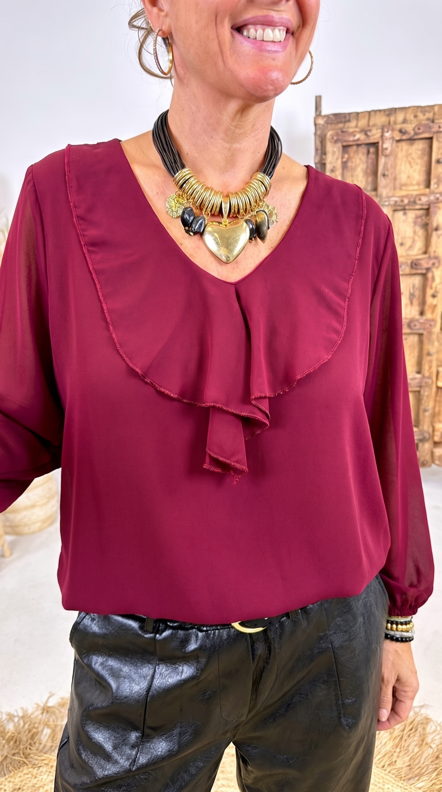 Blusenshirt Amphora *Bordeaux*