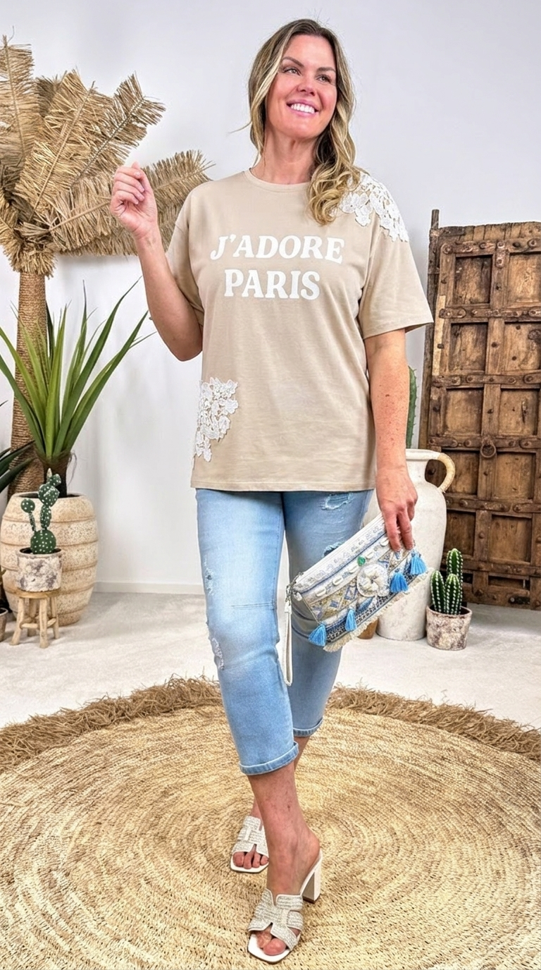 T-Shirt Louvre Love *Beige*