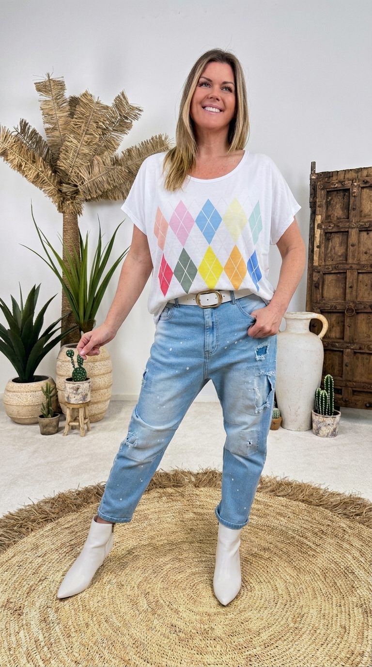 T-Shirt Happy Pattern