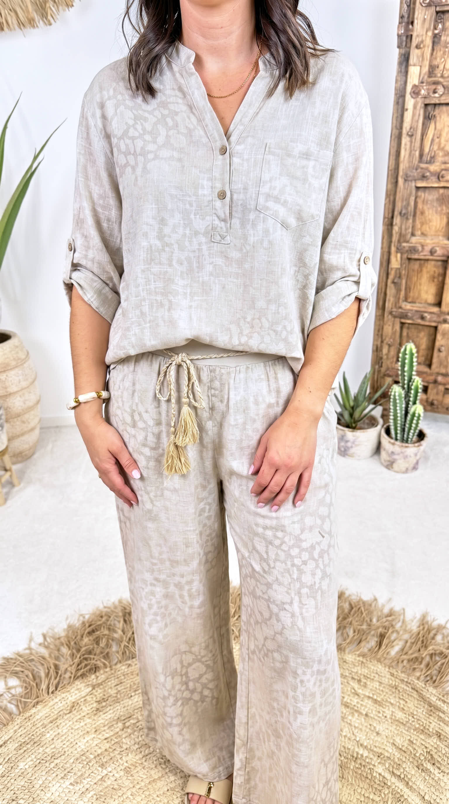 Bluse Natural Leo *Beige*