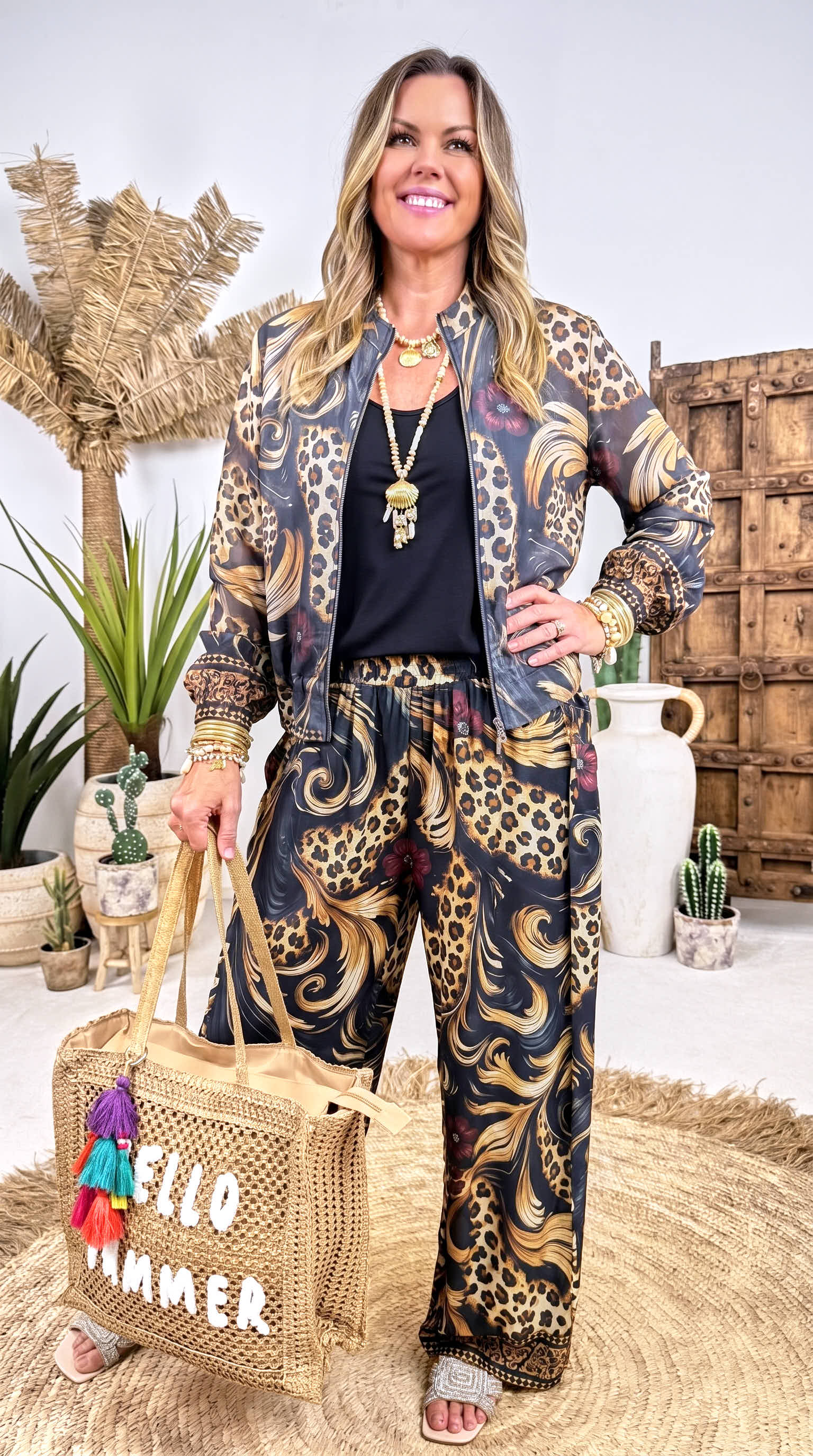 Weite Hose Queen of Print