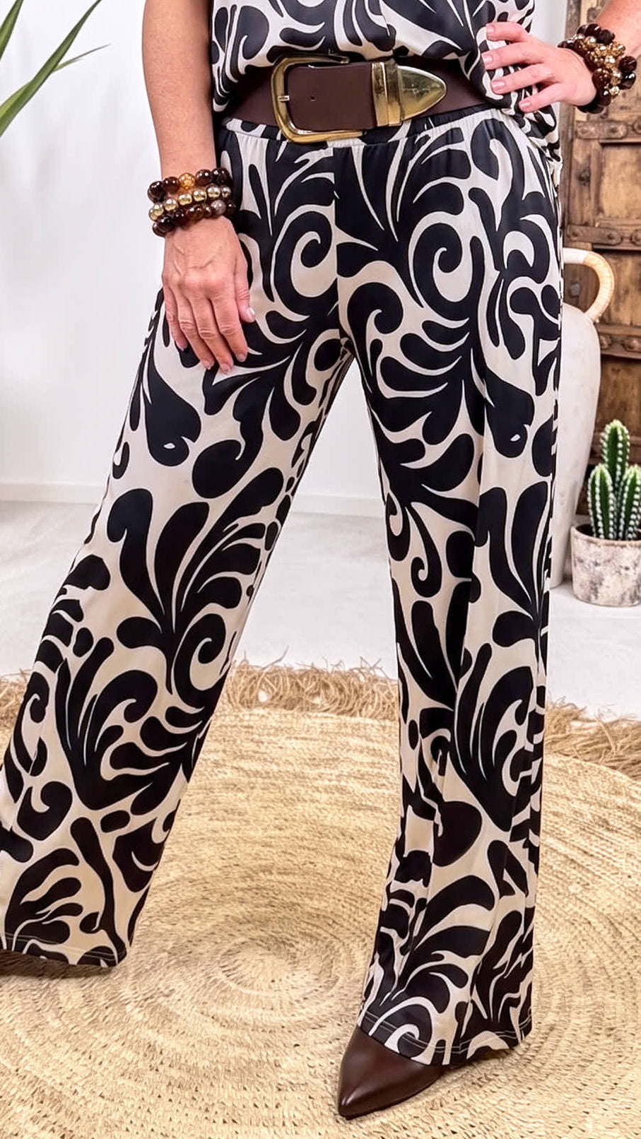Culotte Hose Iris Swirl *Schwarz*