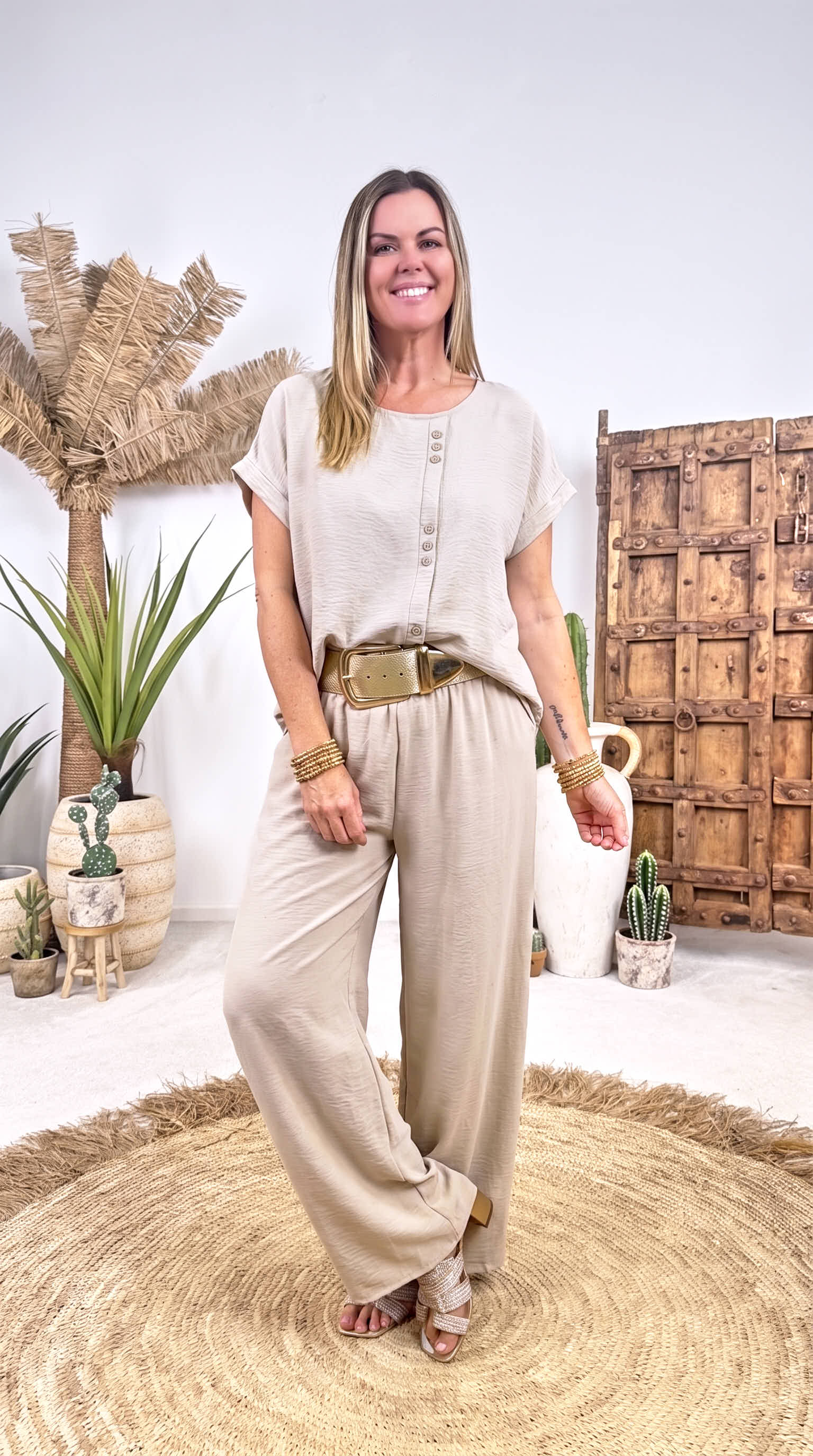 Blusenshirt Dolce Basic Love *Beige*