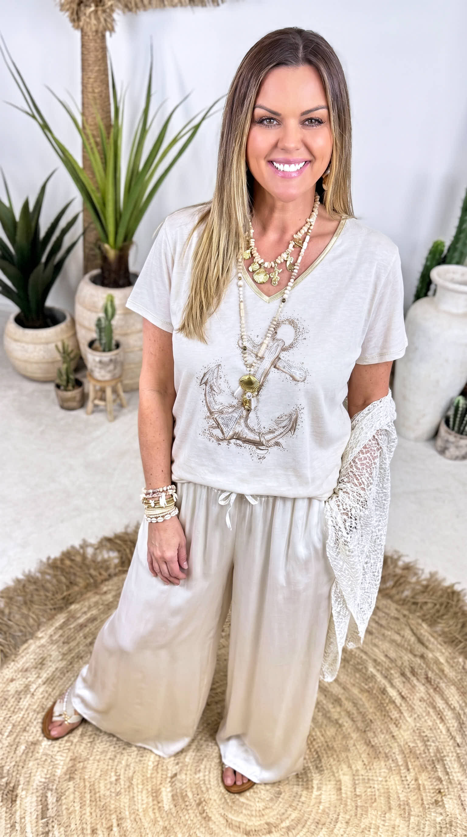 T-Shirt Golden Anchor *Beige*