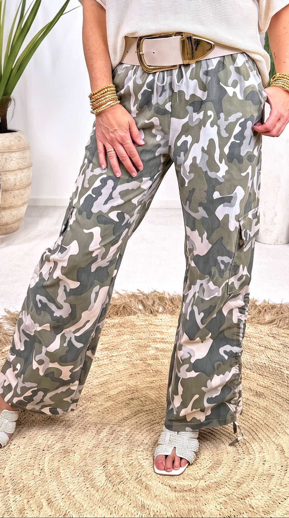 Cargo-Jogpants Easy Style *Weiß*