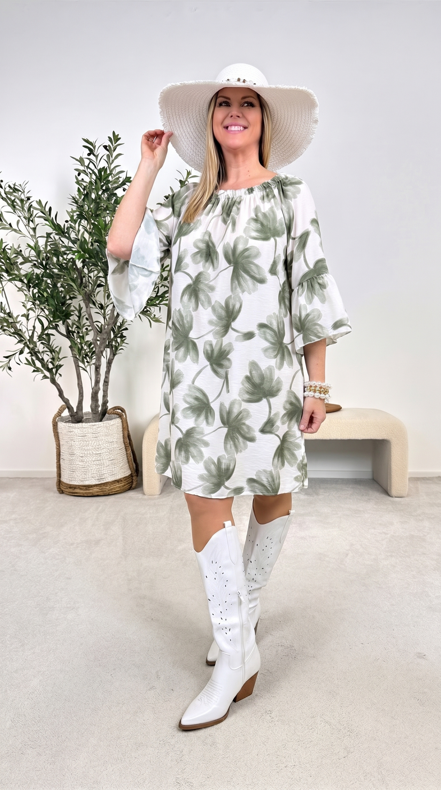 Kleid Soft Flower *Salbei*