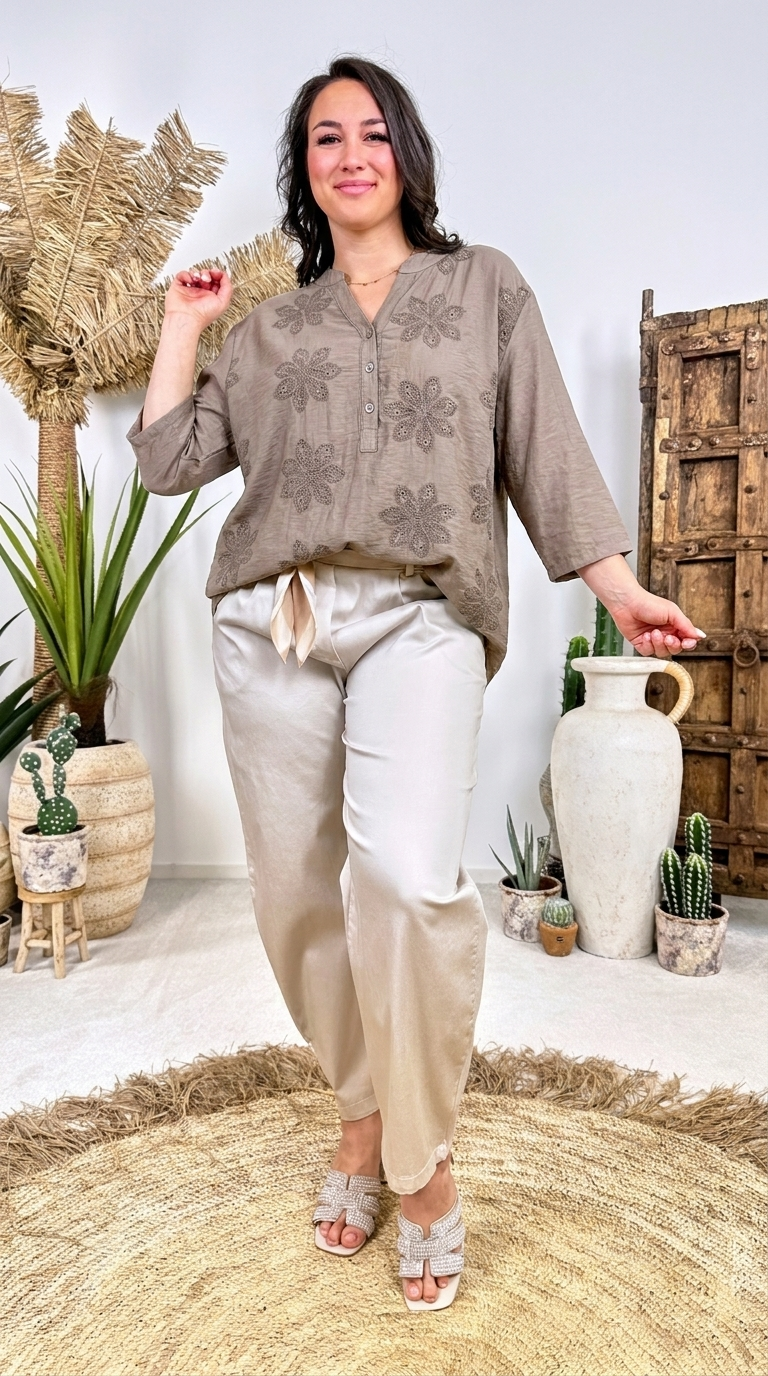 Bluse Earth Spirit  *Taupe*