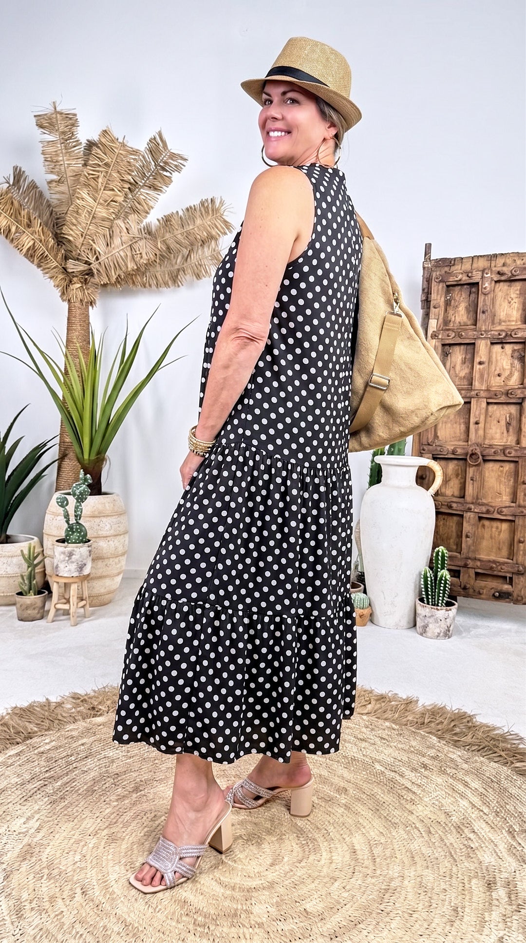 Langes Kleid Amber Tide *Schwarz*