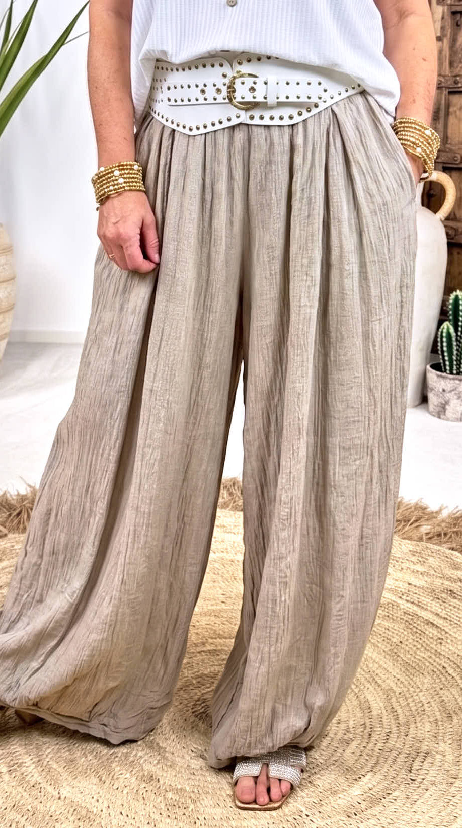 Weite Hose Hidden Élan *Taupe*
