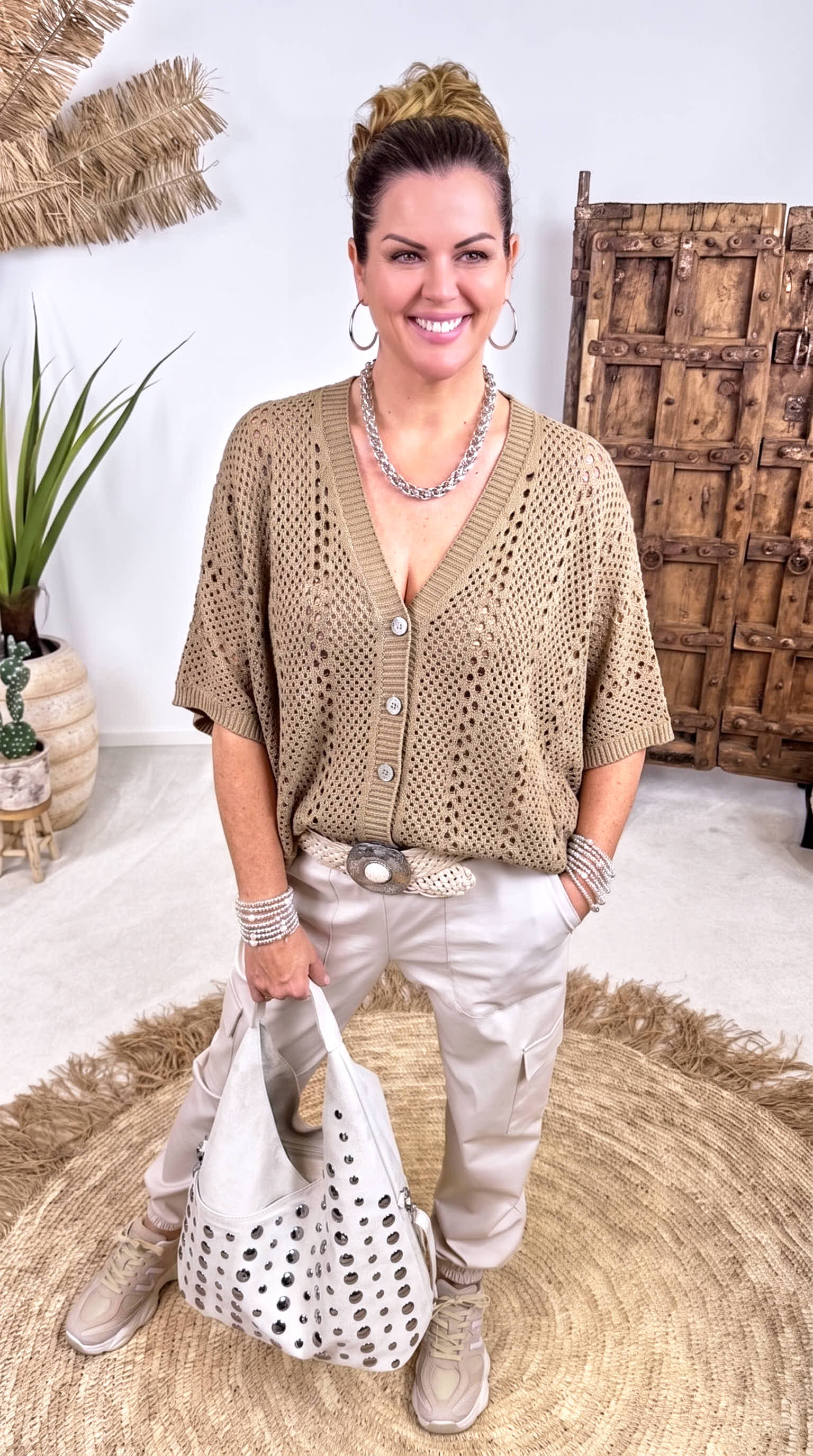 Cardigan Cozy Mesh *Cappuccino*