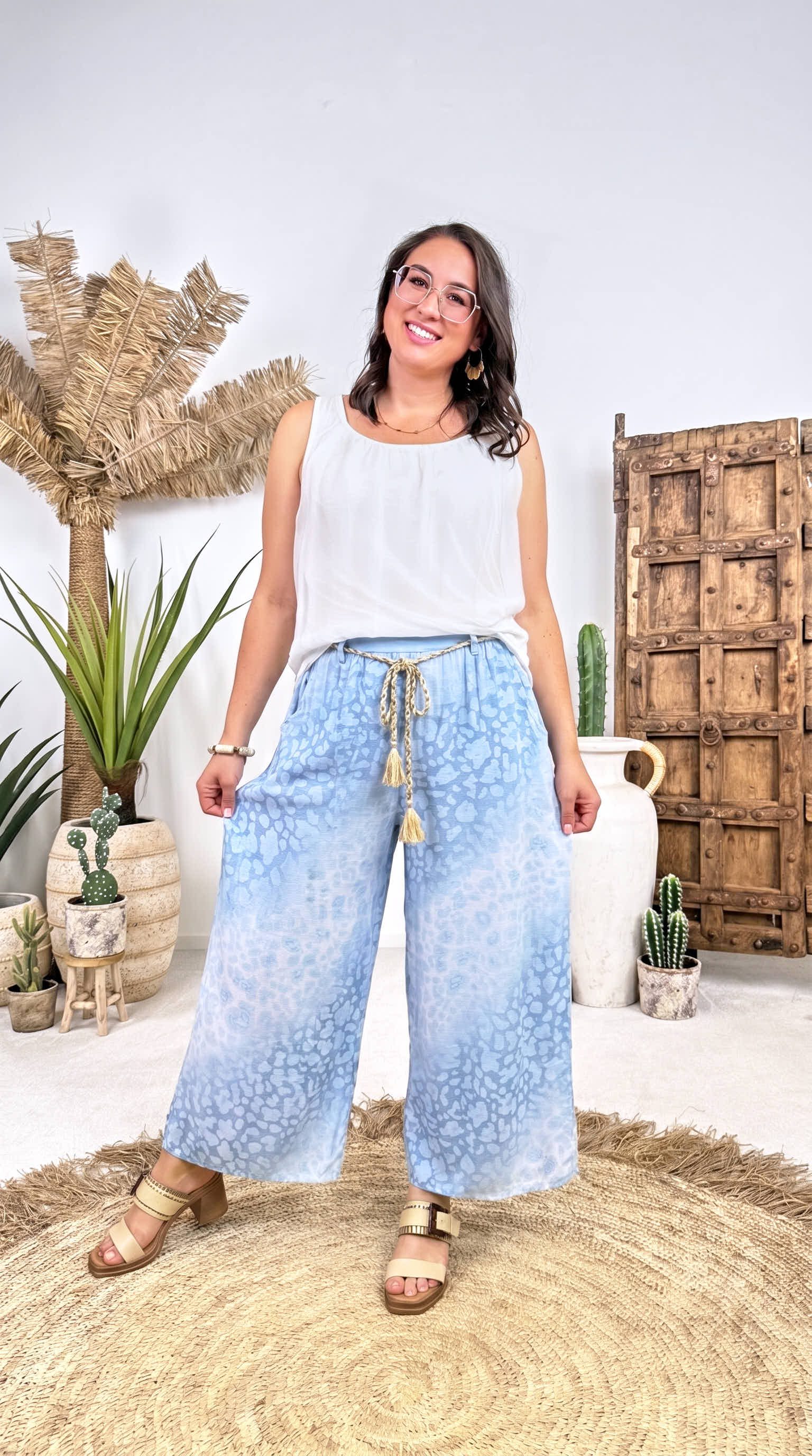 Weite Hose Sky Leo *Hellblau*