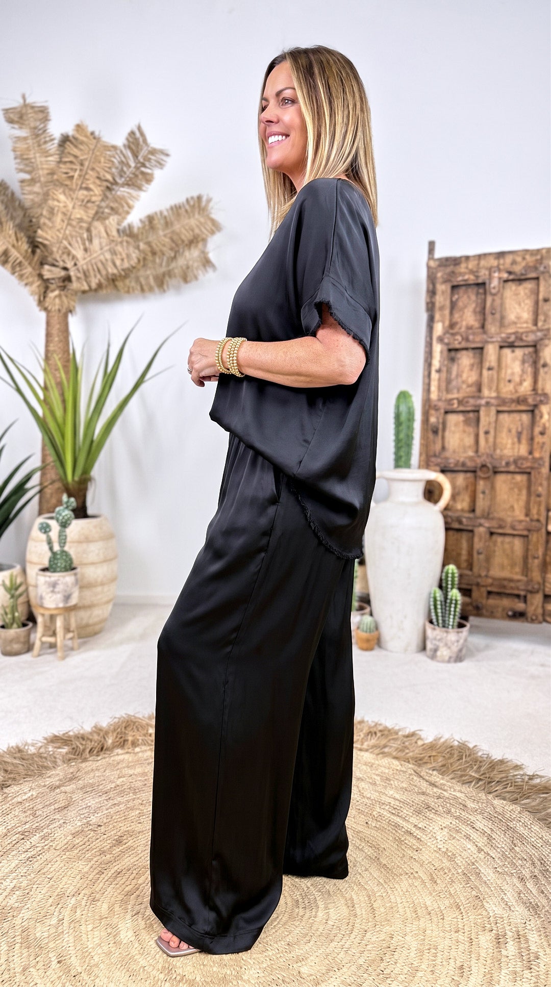 Blusenshirt Relaxed Cloudy *Schwarz*