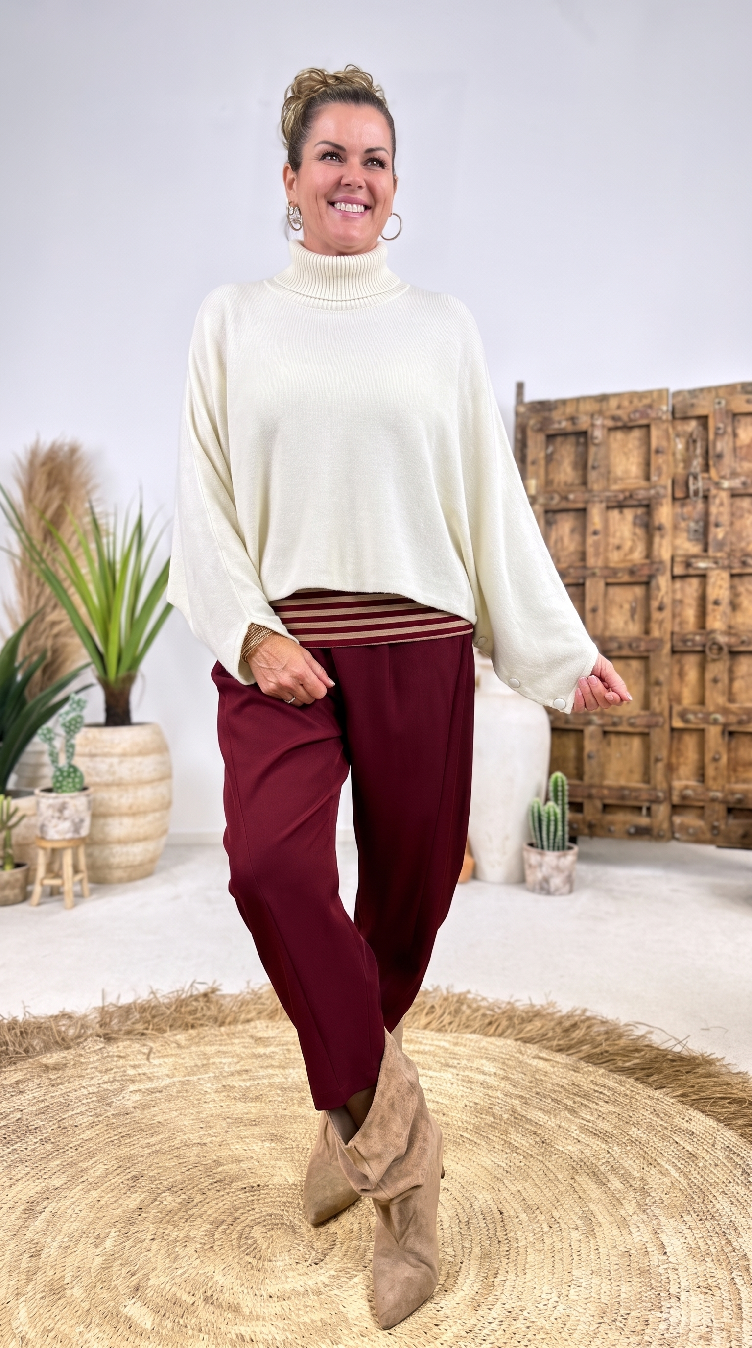 Kurzer Poncho Cape Nordwand *Creme*